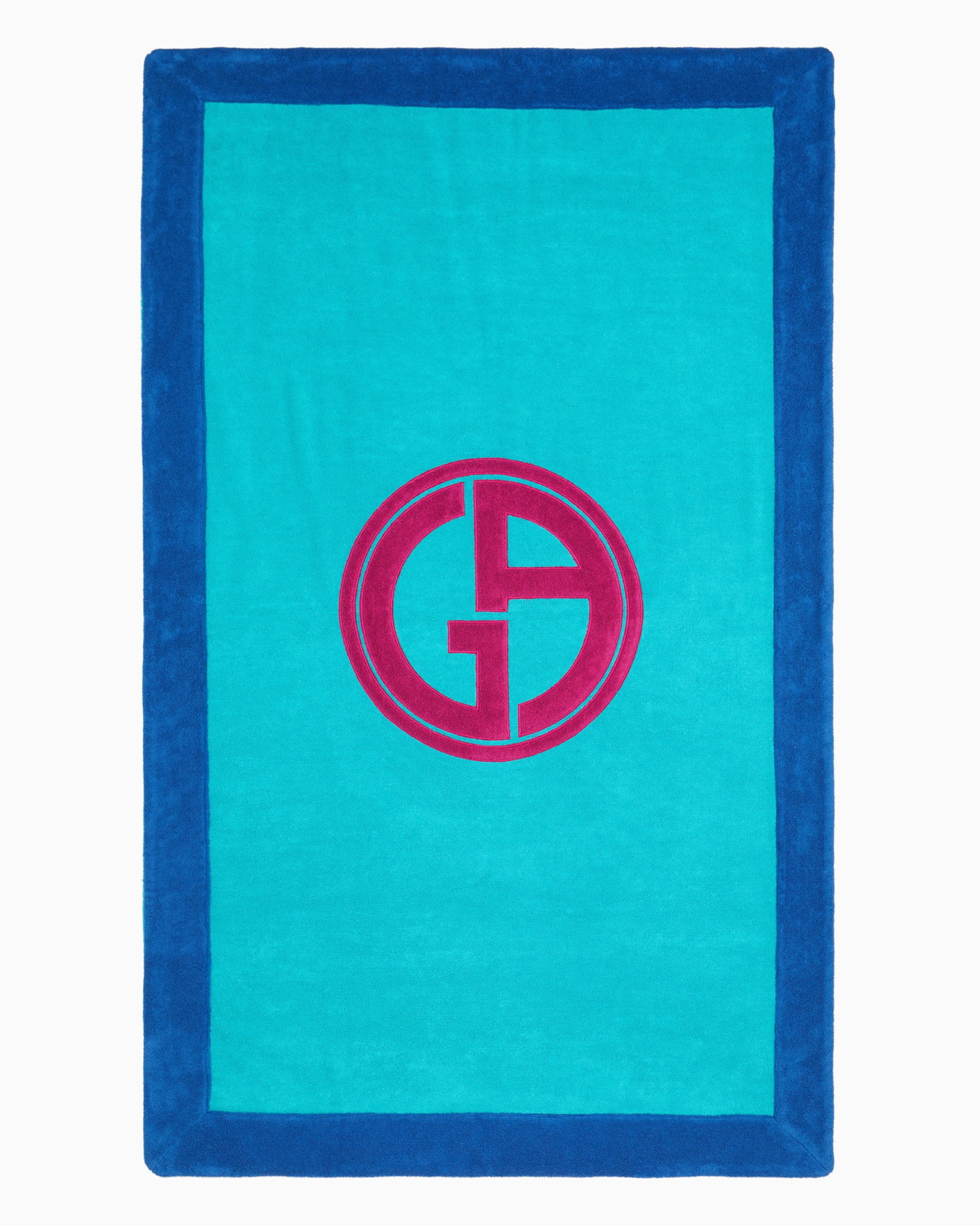 Two-toned beach towel with jacquard logo Slide 0