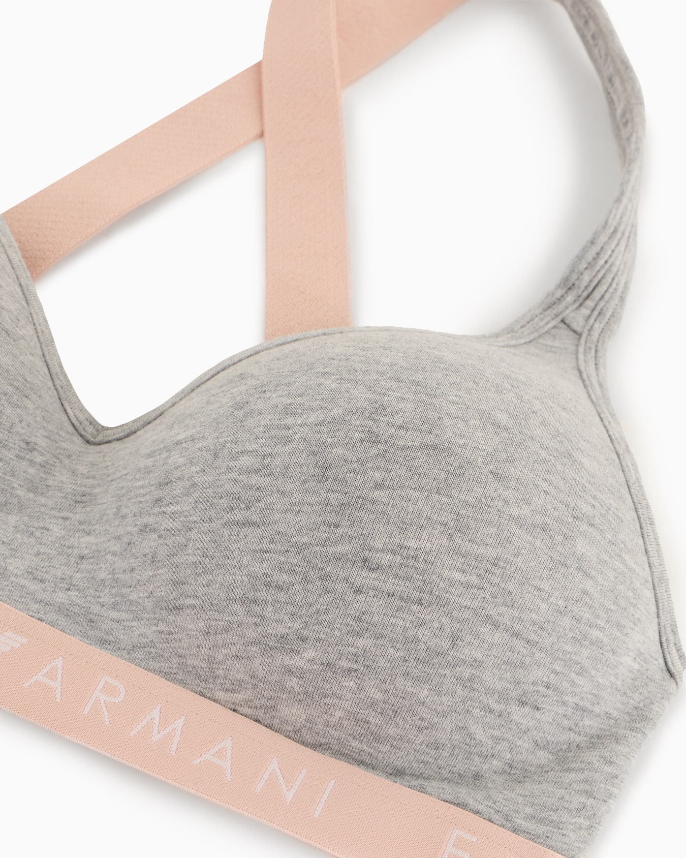 Sujetador bralette acolchado de algodón orgánico con banda con logotipo Iconic ASV Diapositiva 1