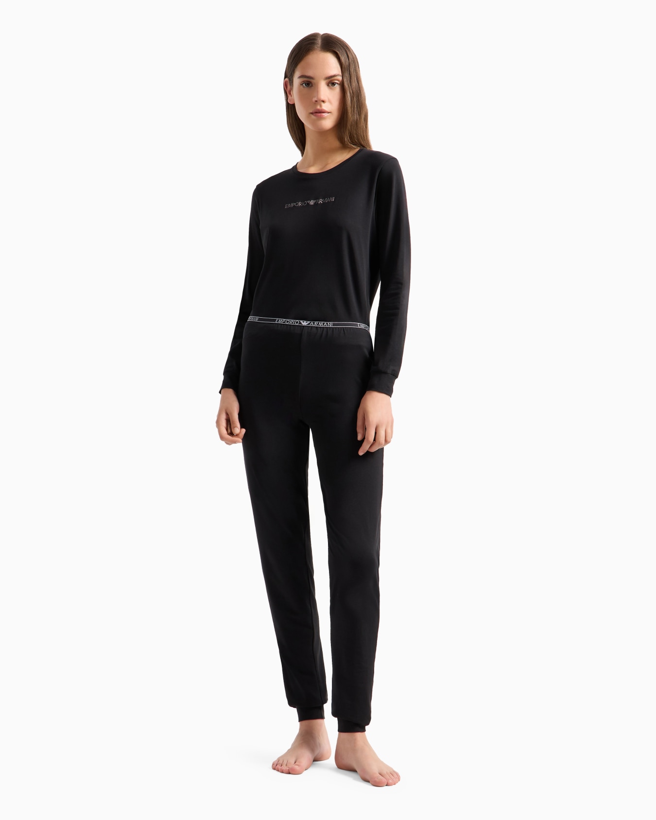 ASV Essential logo studs organic-cotton pyjamas Slide 1