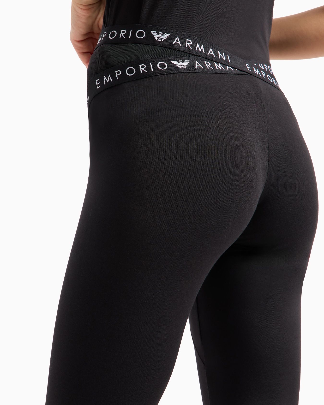 Leggings loungewear in cotone organico Iconic logoband ASV Slide 3
