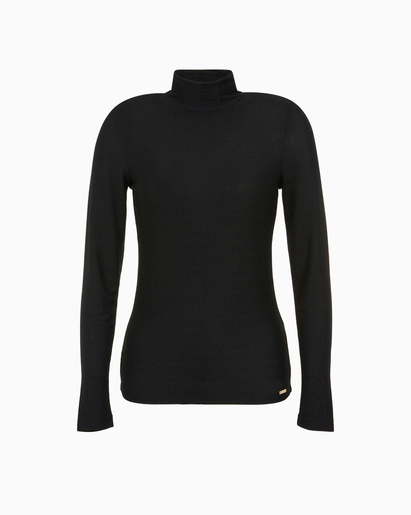 Loungewear-Rollkragenpullover aus Lurex-Strick Folie 0