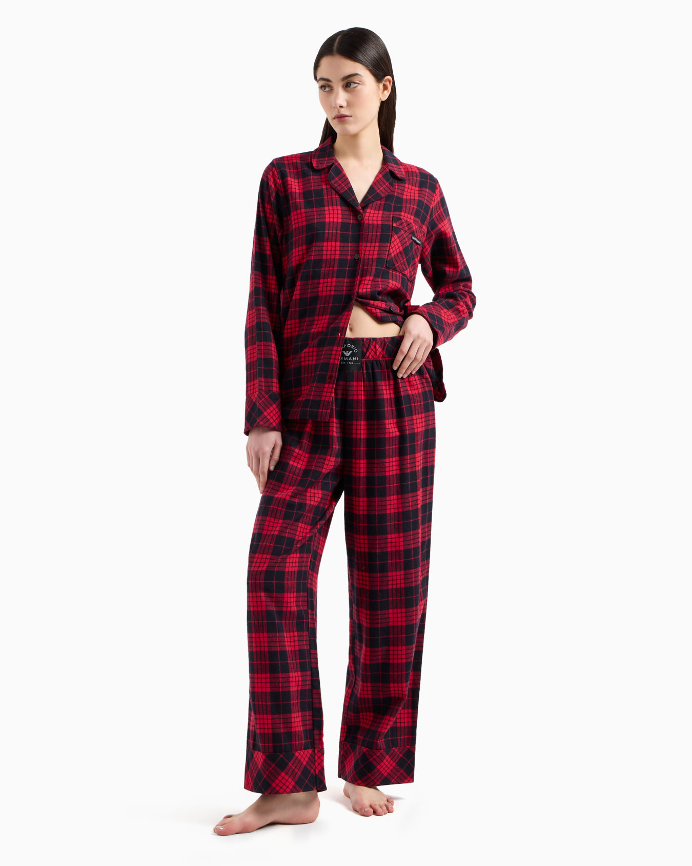Holidays tartan flannel pyjamas Slide 1