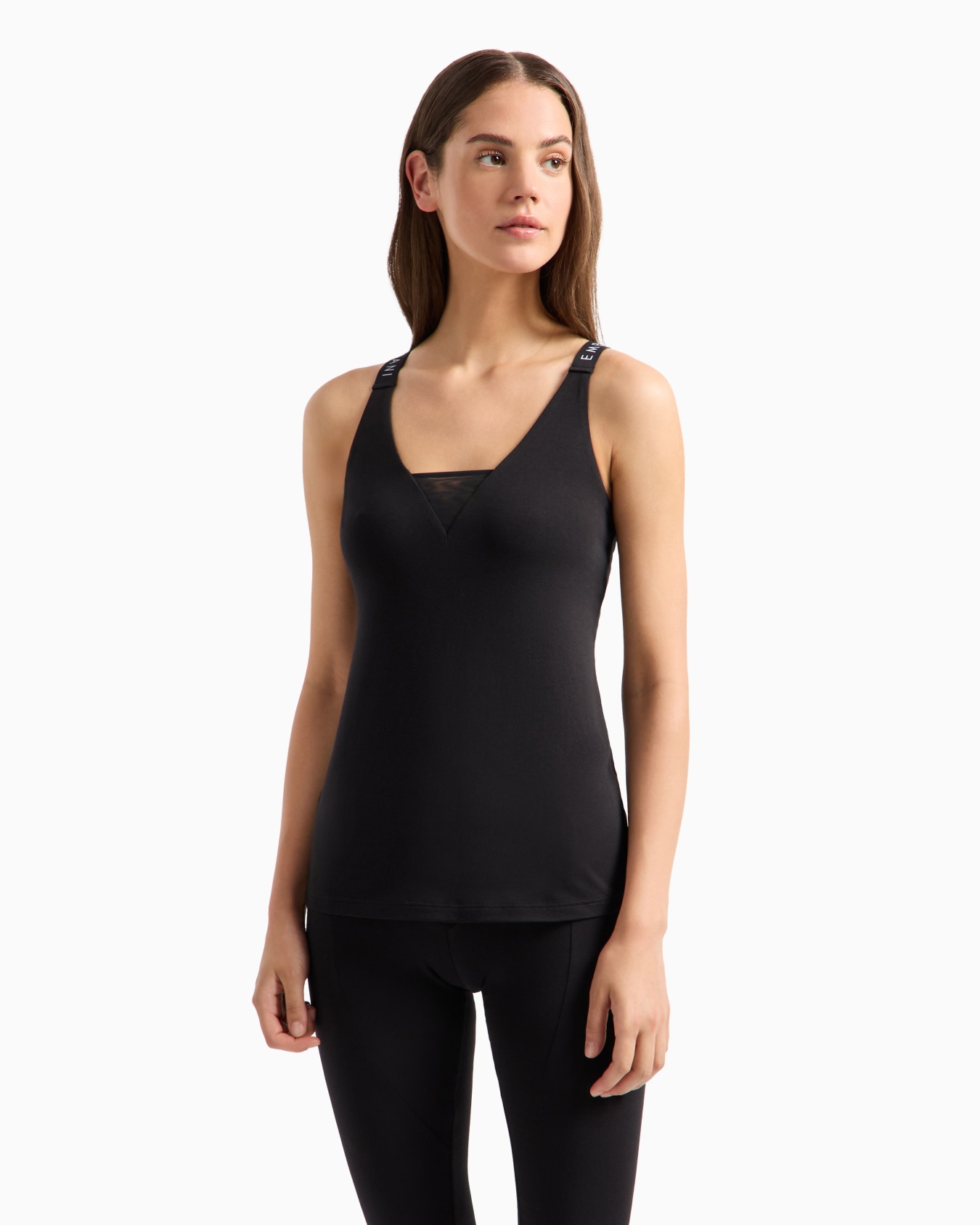 ASV Iconic organic-cotton loungewear tank top with logo band Slide 1