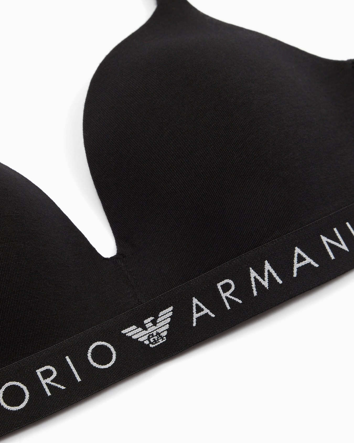 ASV Iconic organic-cotton, padded triangle bra with logo underband Slide 3