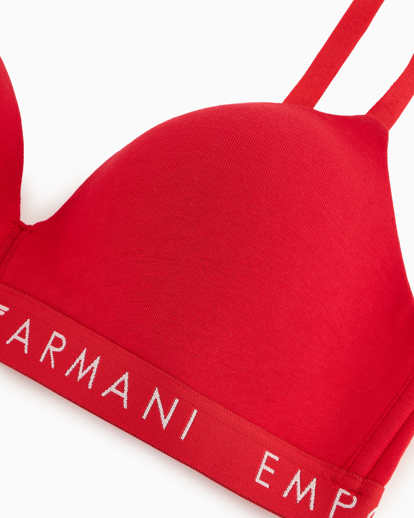 ASV Iconic organic-cotton, padded triangle bra with logo underband Slide 1