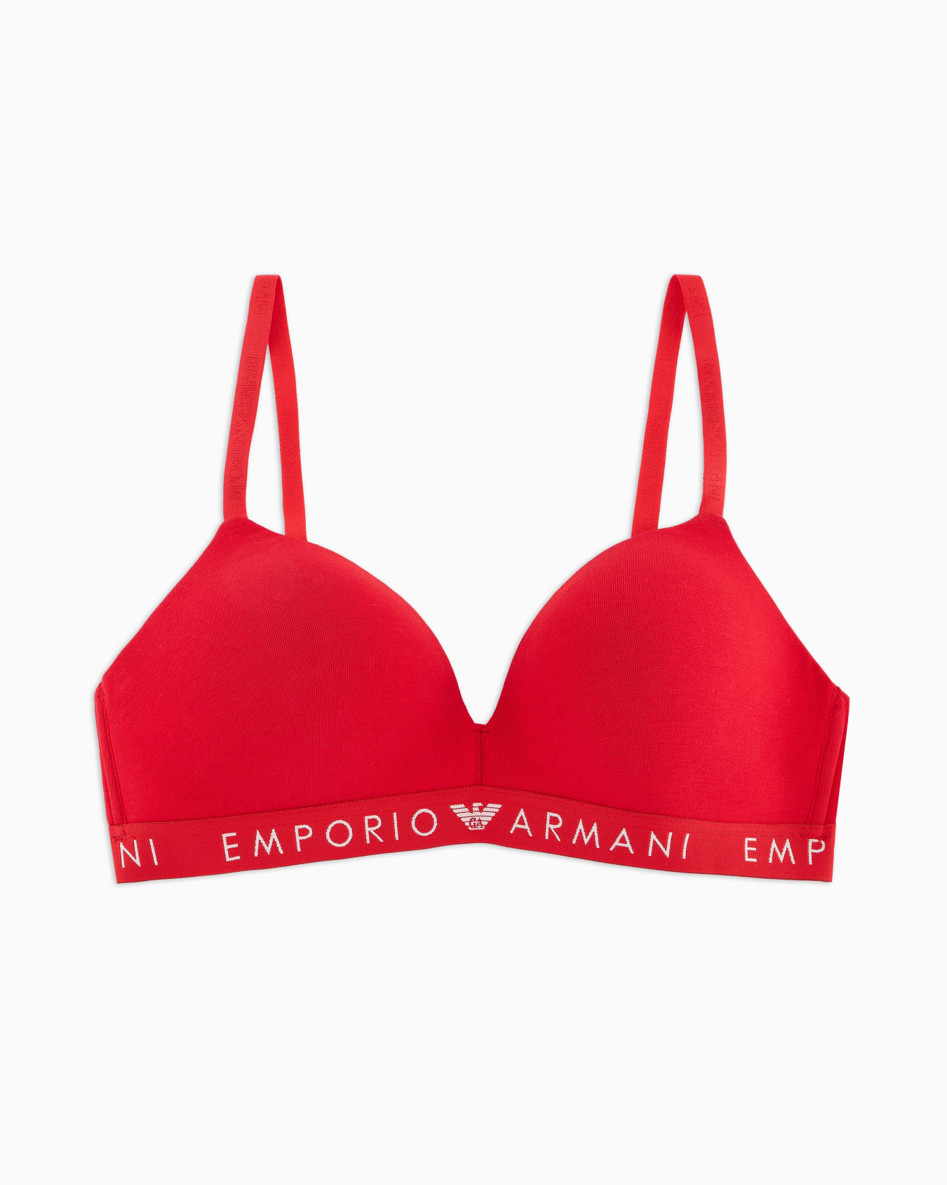 ASV Iconic organic-cotton, padded triangle bra with logo underband Slide 0