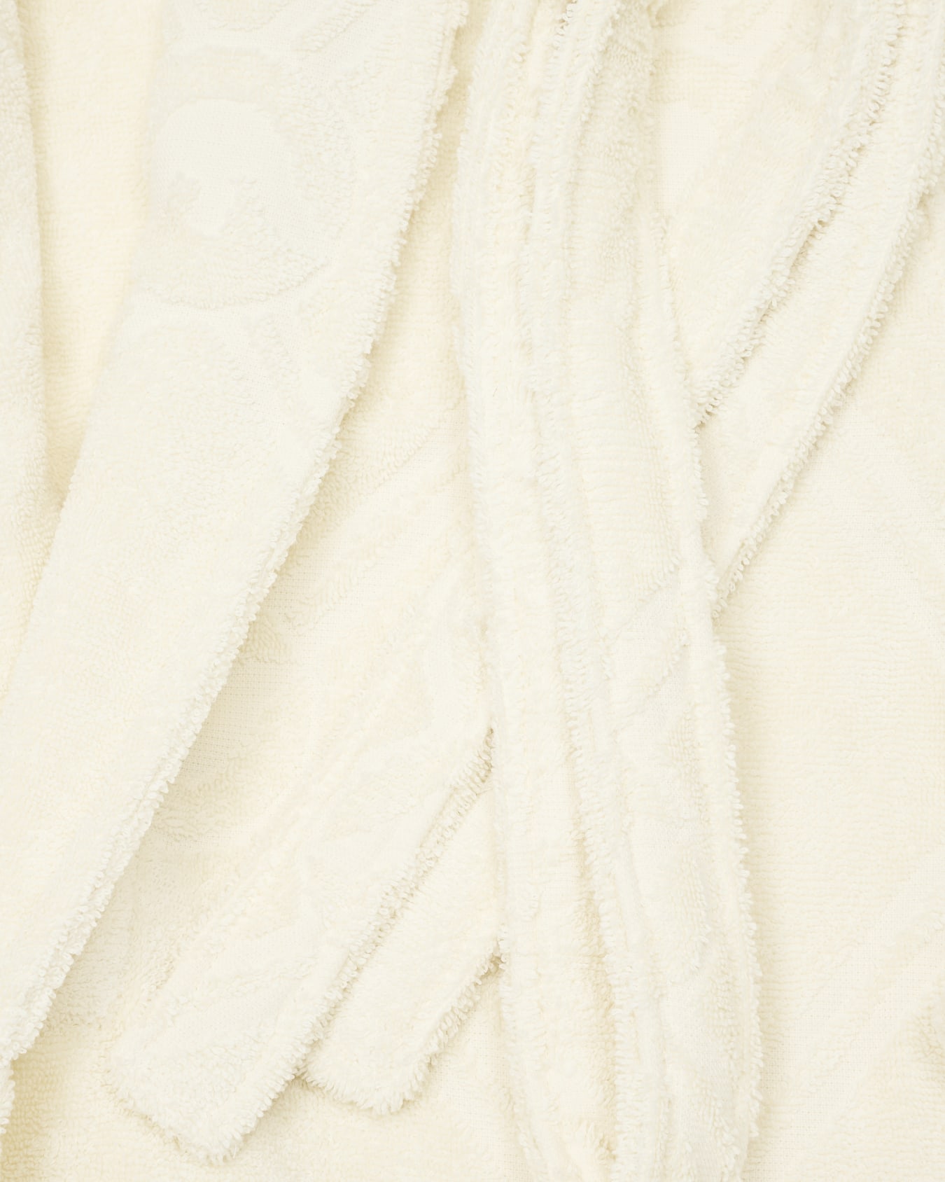 Cotton terry bathrobe with monogram logo Slide 4
