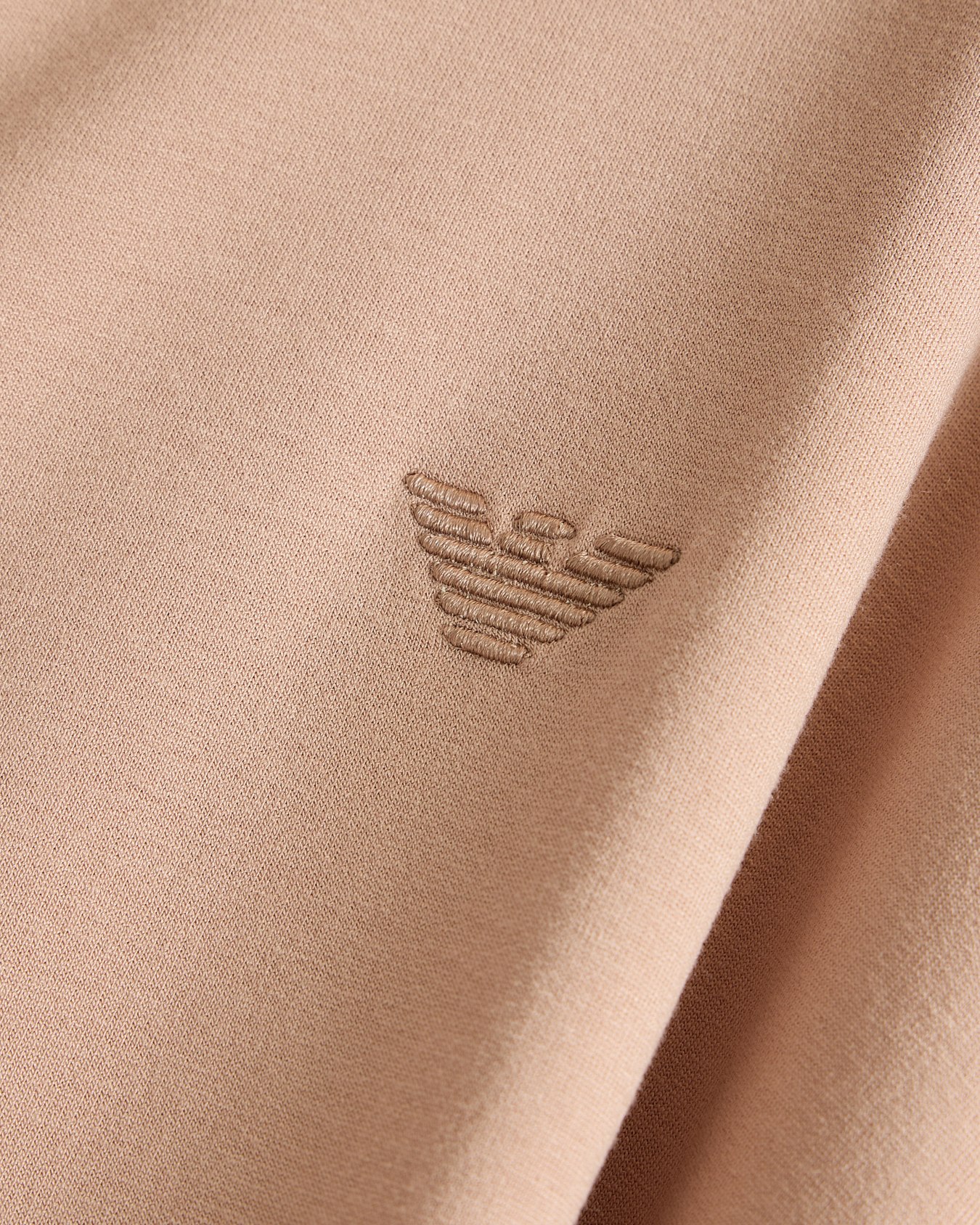 Full-zip loungewear sweatshirt in viscose with micro eagle embroidery Slide 3