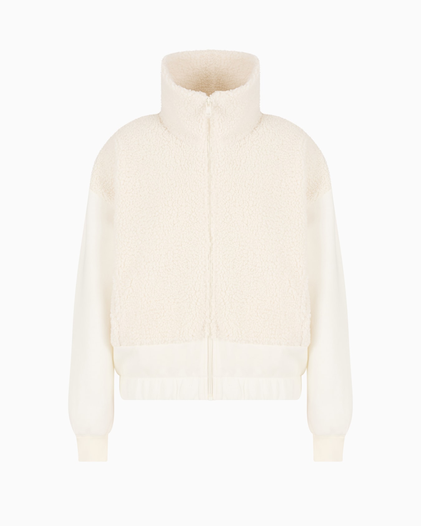 Sudadera de estar por casa con cremallera completa de tejido efecto peluche con parche de águila Diapositiva 0