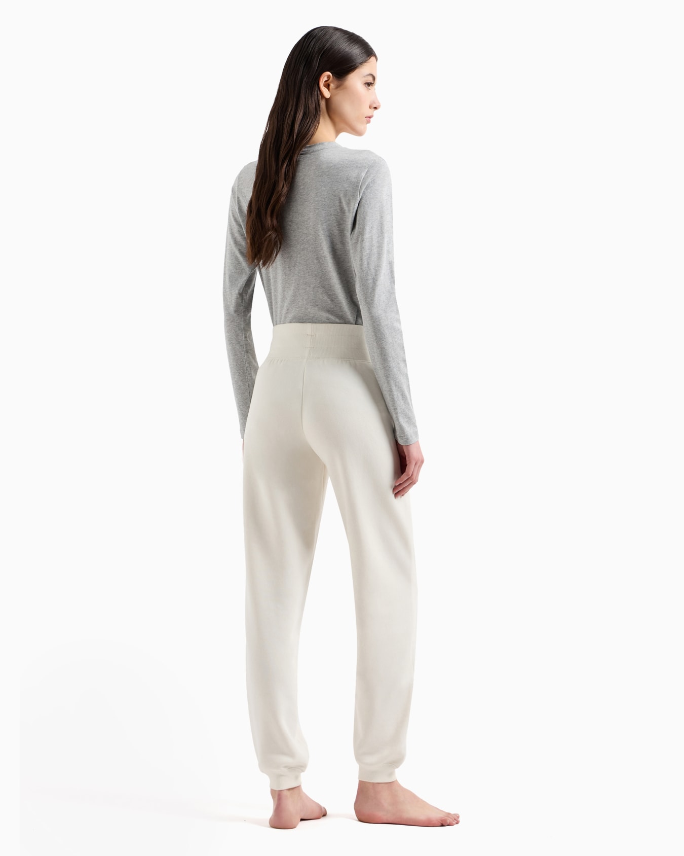 Jersey loungewear joggers with eagle patch Slide 2
