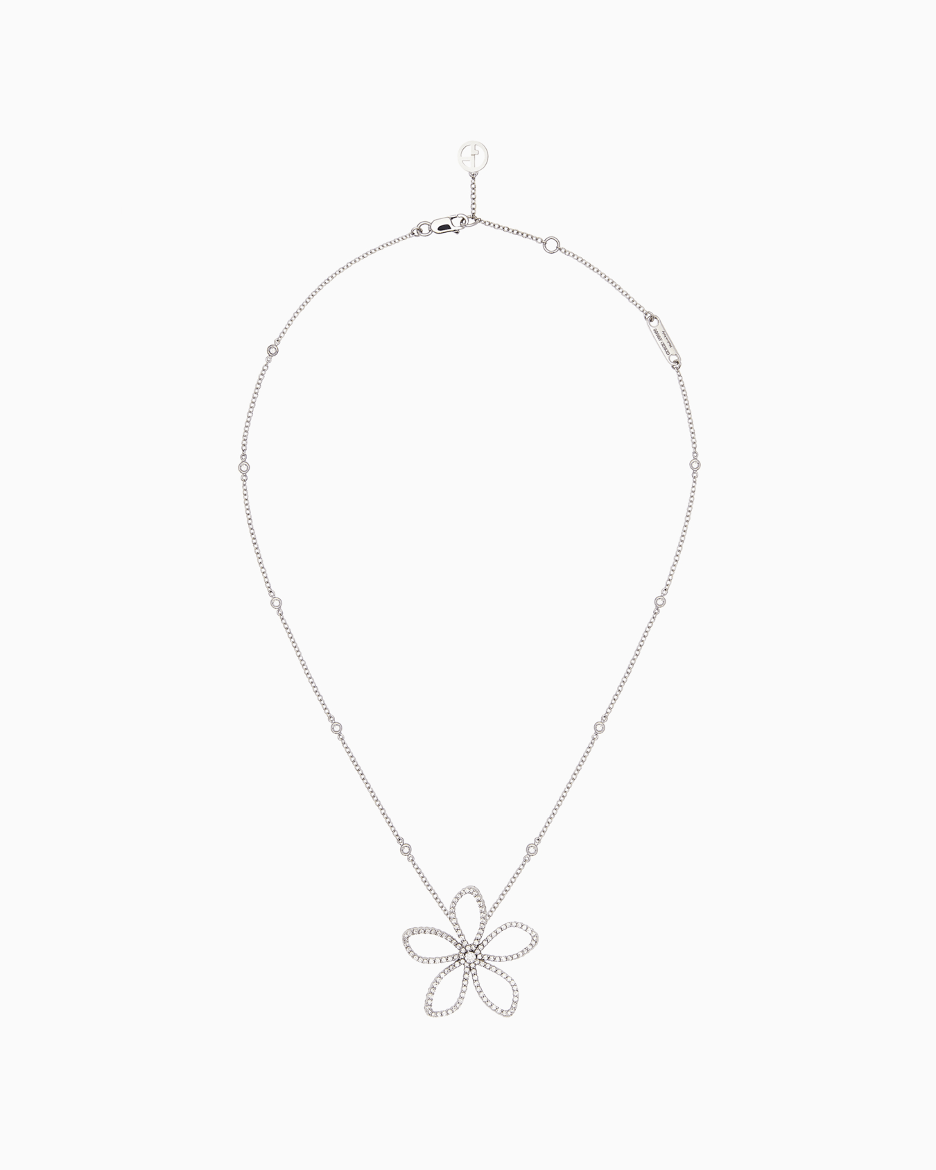 18K white-gold, diamond Sì necklace Diapositiva 0