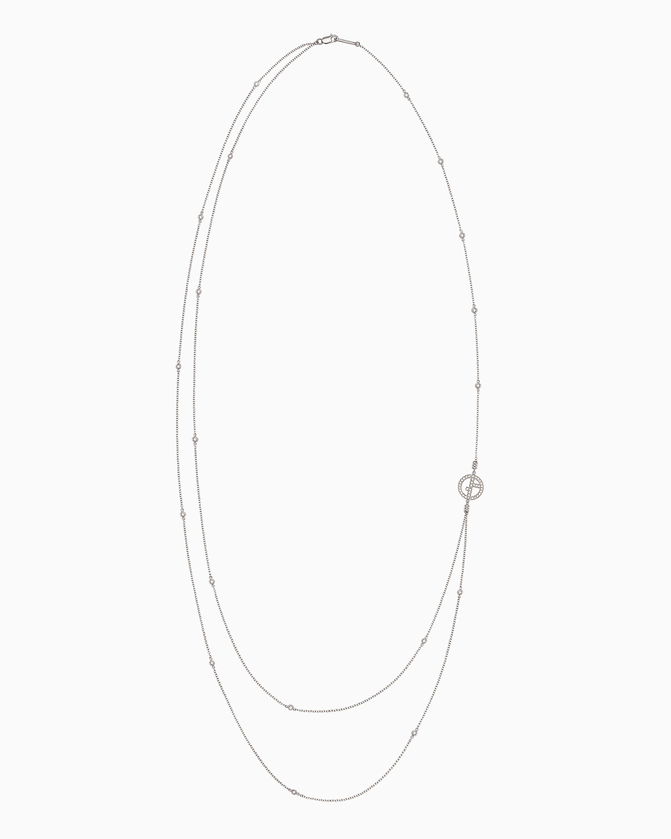 18K white-gold, diamond Borgonuovo necklace Diapositiva 0