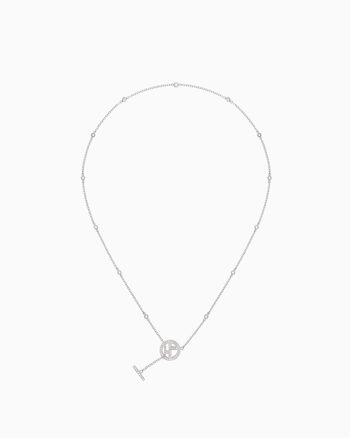 18K white-gold, diamond Borgonuovo necklace Diapositiva 0