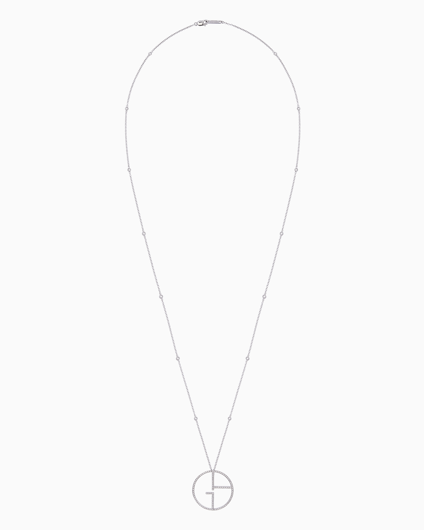 18K white-gold, diamond Borgonuovo necklace Diapositiva 0