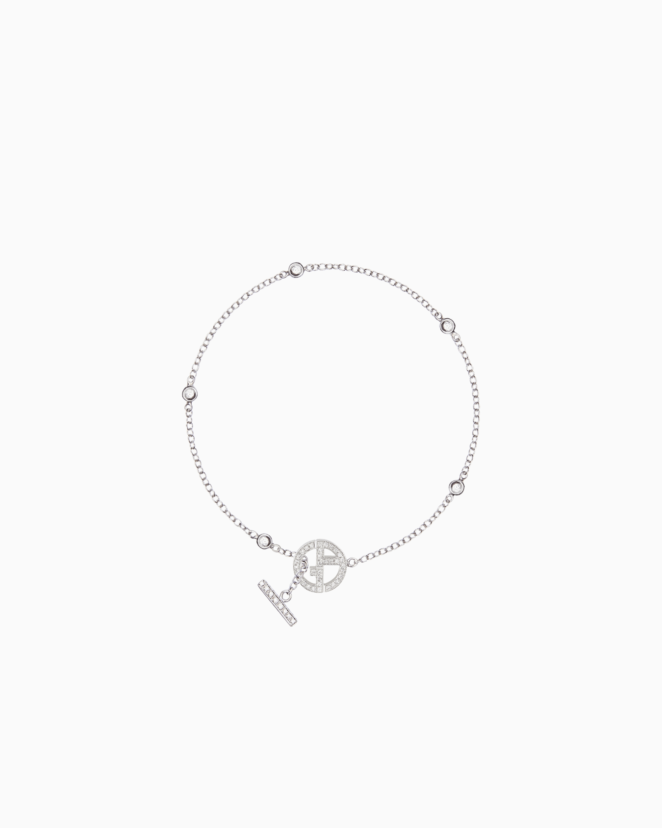 18K white-gold, diamond Borgonuovo bracelet Diapositiva 0