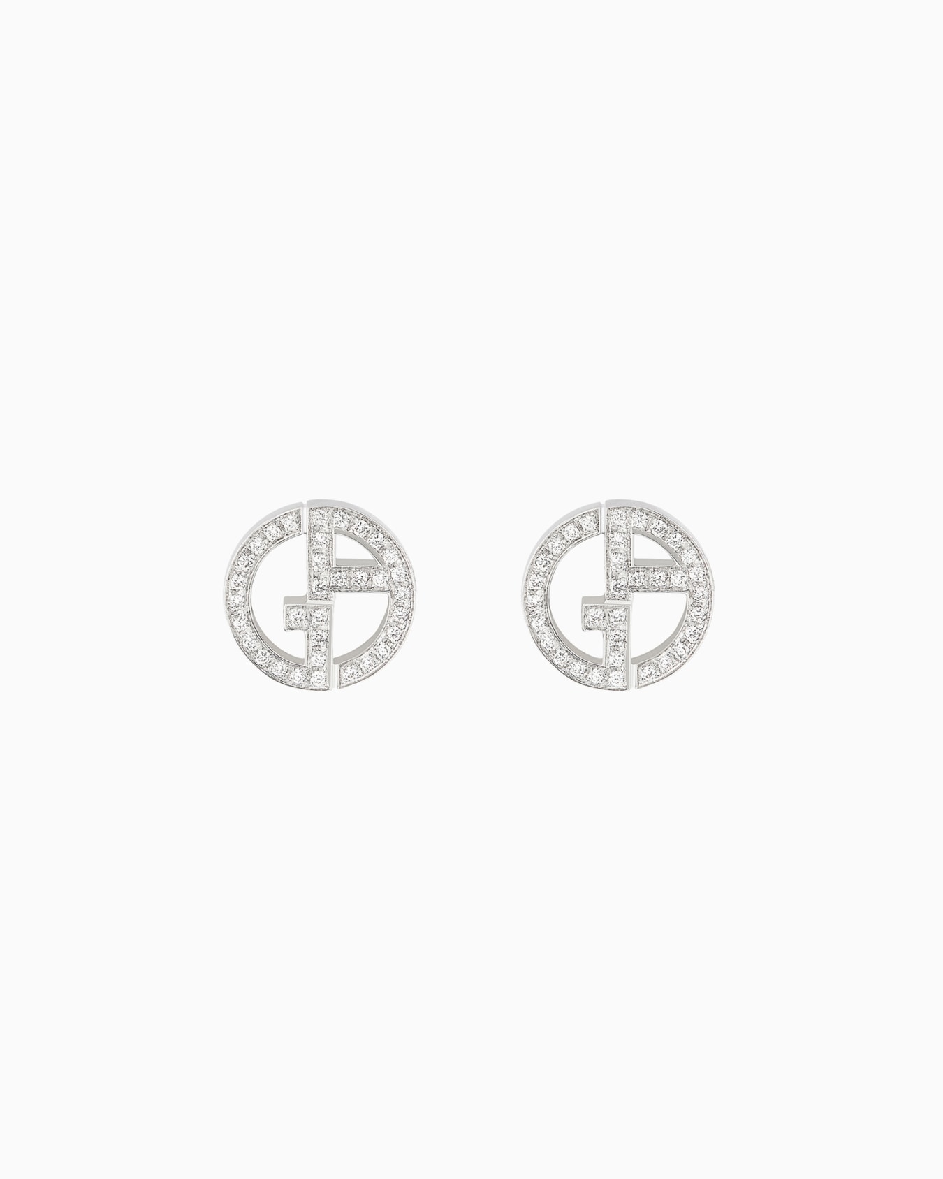 18K white-gold, diamond Borgonuovo earrings Diapositiva 0