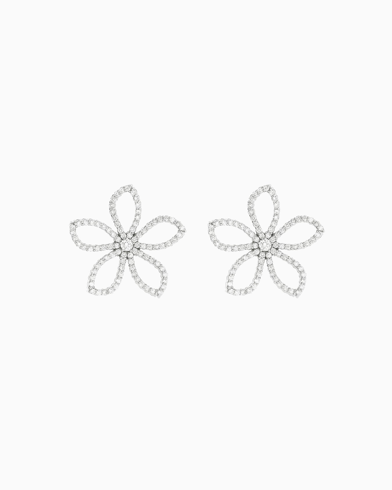 18K white-gold, diamond Sì earrings Diapositiva 0