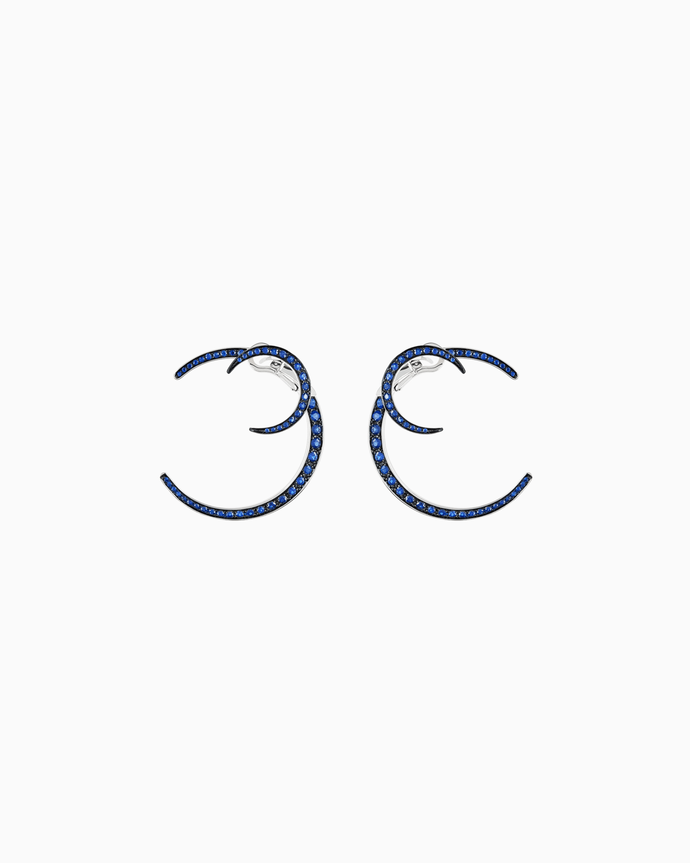 18K white-gold, sapphire Firmamento earrings Diapositiva 0