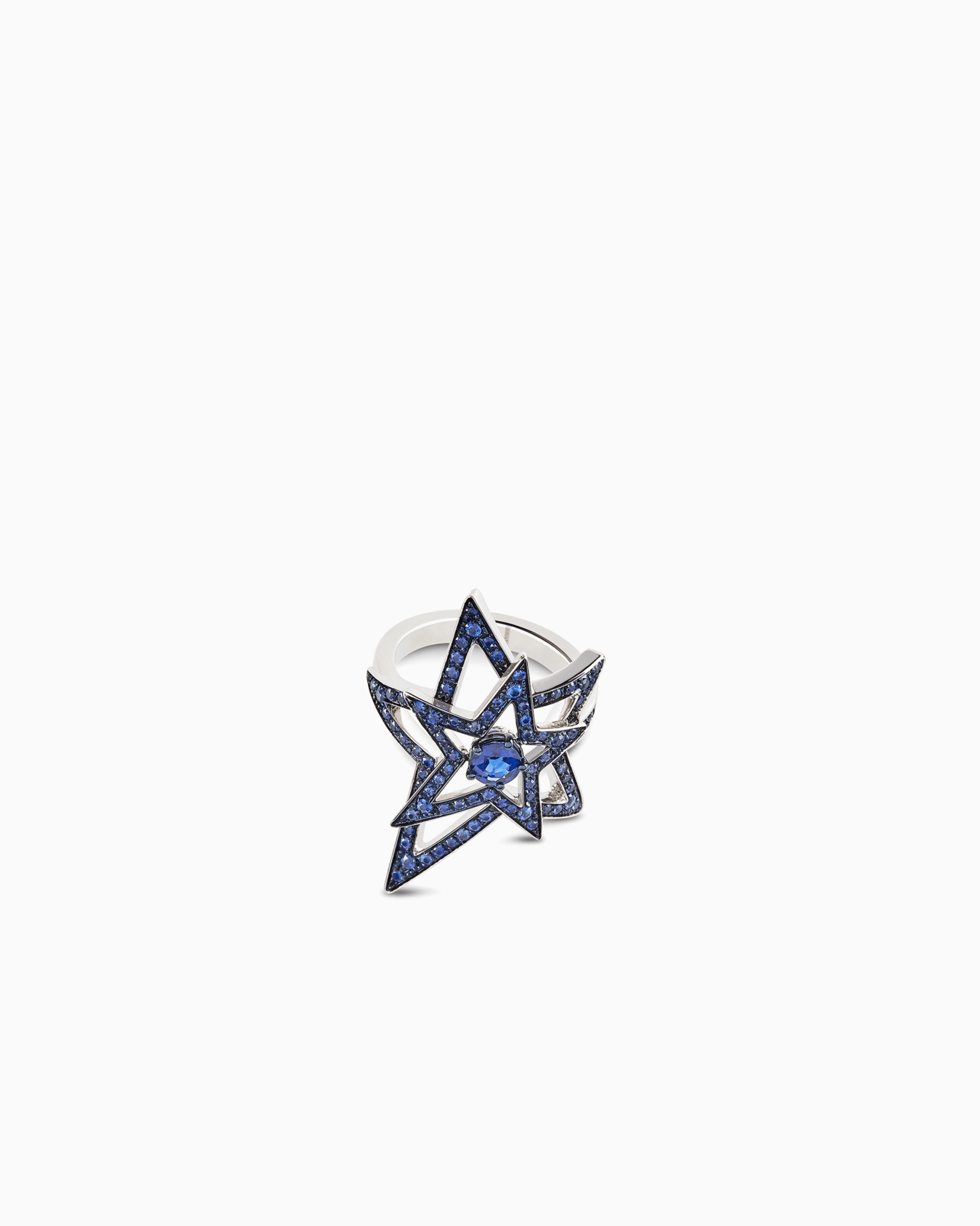 18K white-gold, sapphire Firmamento ring Diapositiva 0