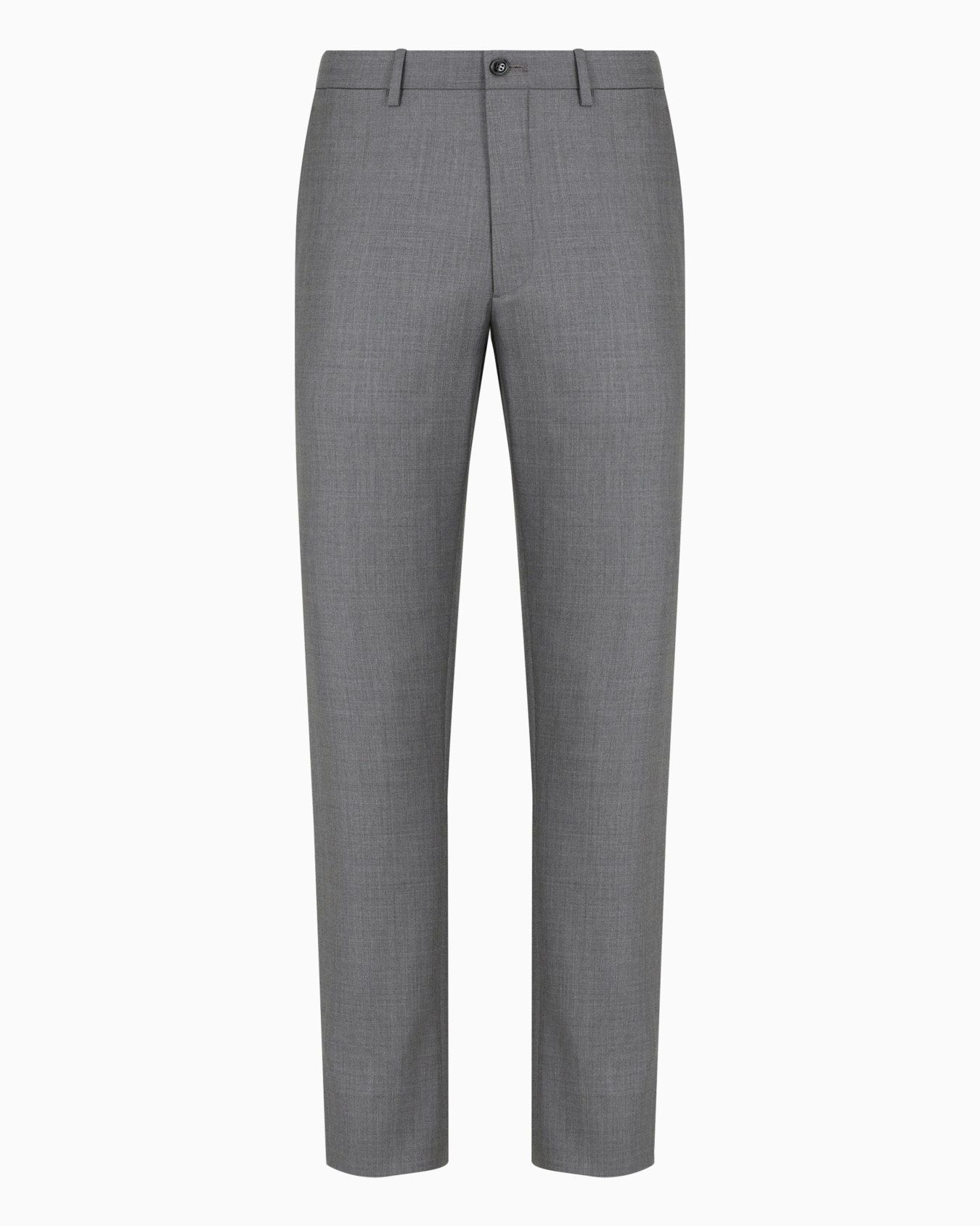 Flat-front trousers in wool and cashmere gabardine Slide 0