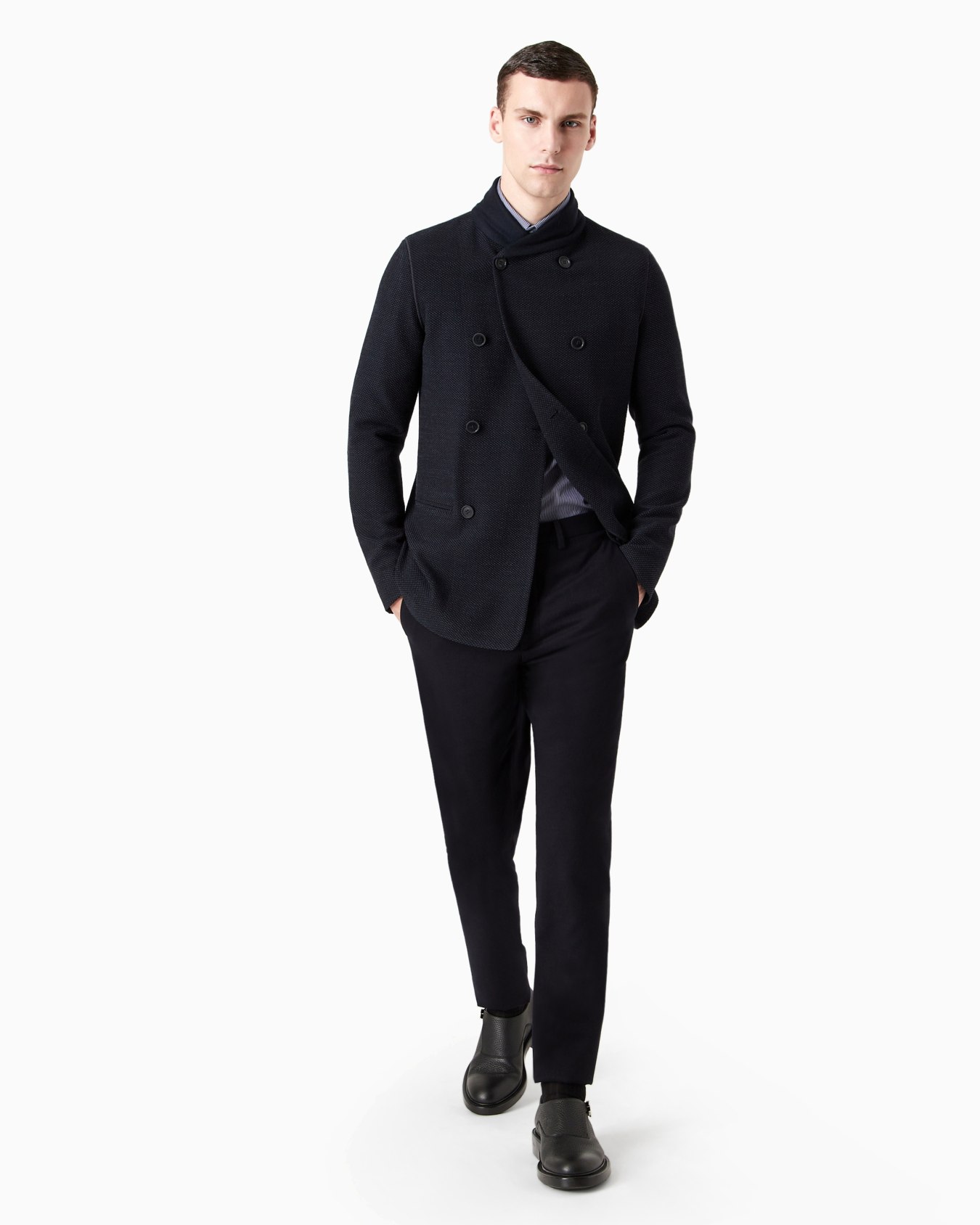 Slim-fit wool-flannel trousers Slide 3