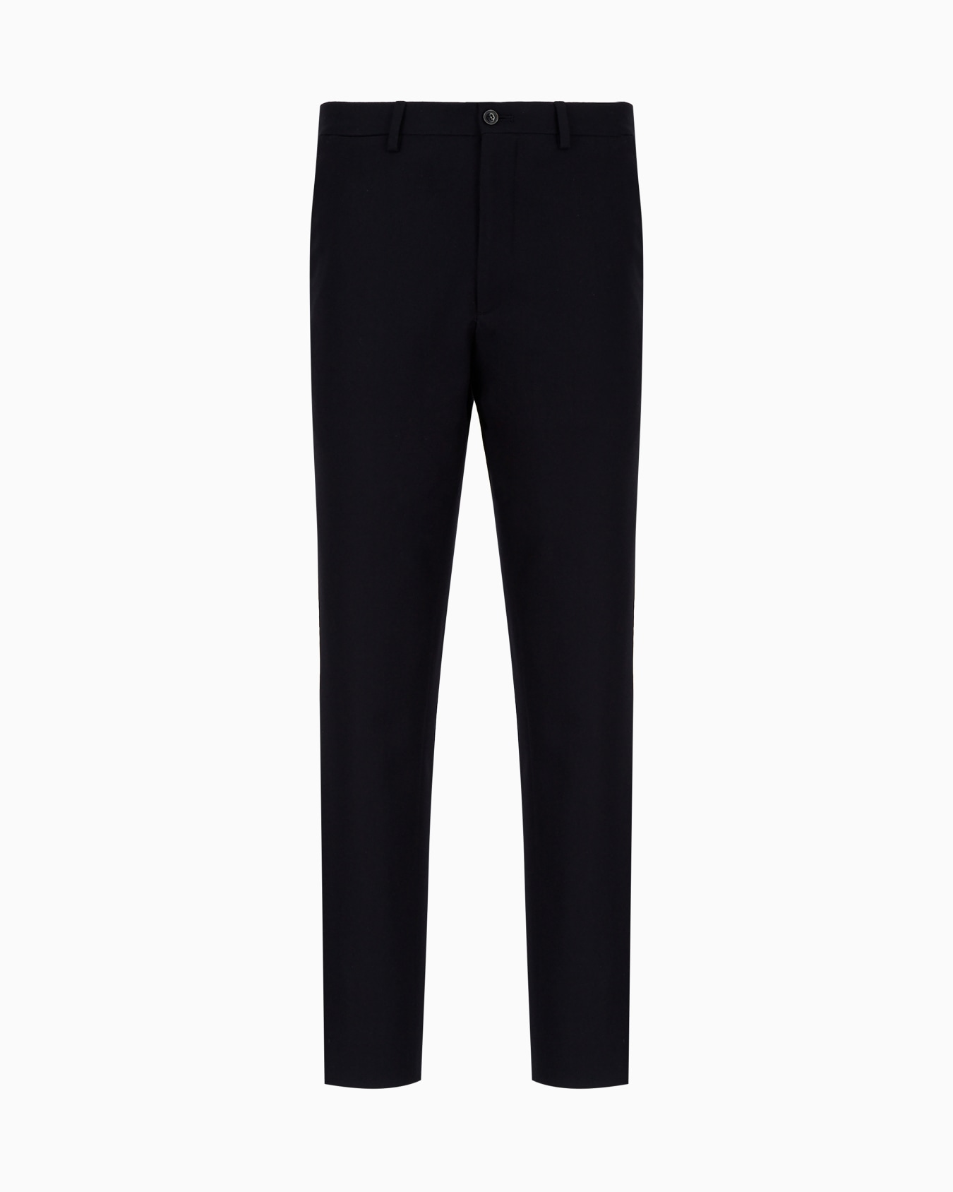 Pantaloni flat front in flanella di lana Slide 0