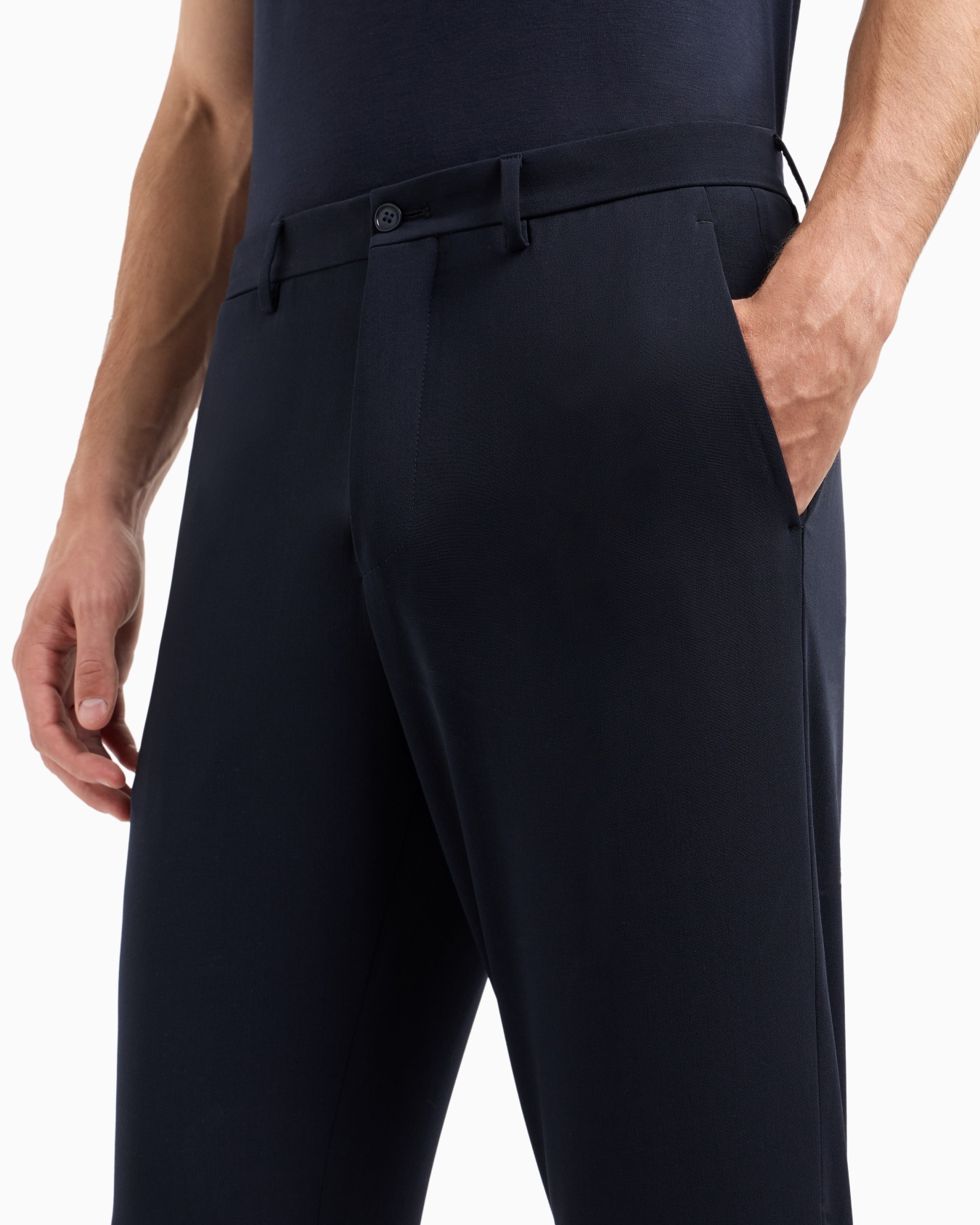 Two-way stretch wool-canvas trousers Slide 4