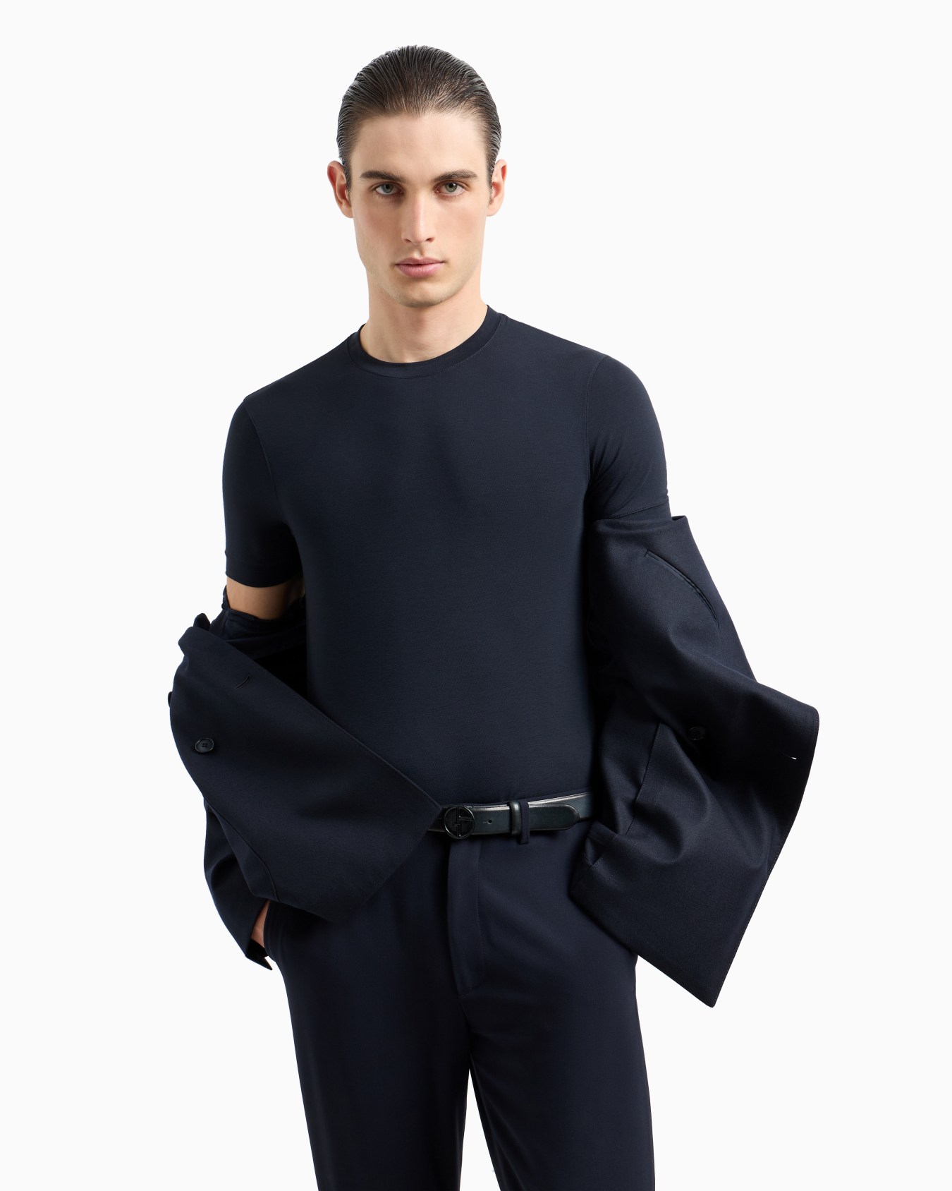 Two-way stretch wool-canvas trousers Slide 5