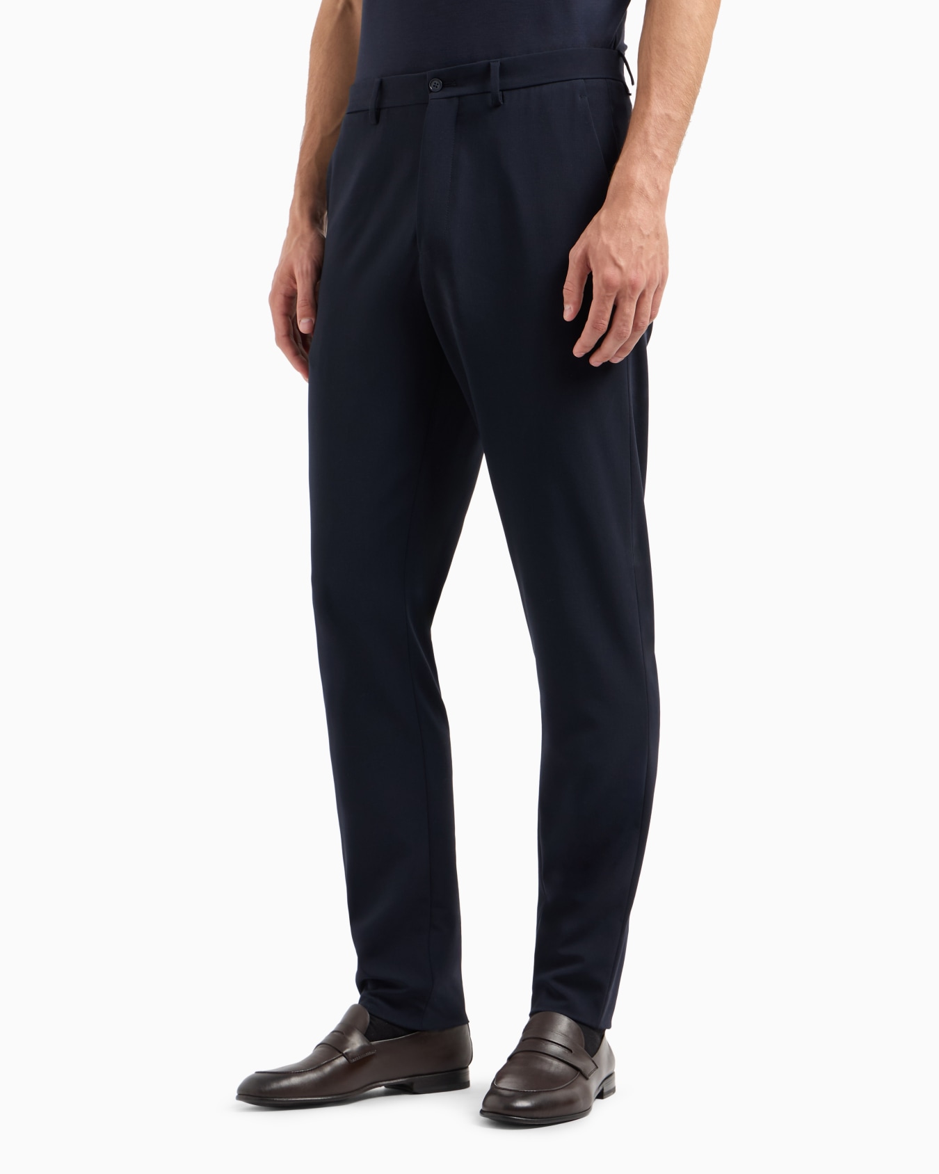 Two-way stretch wool-canvas trousers Slide 3