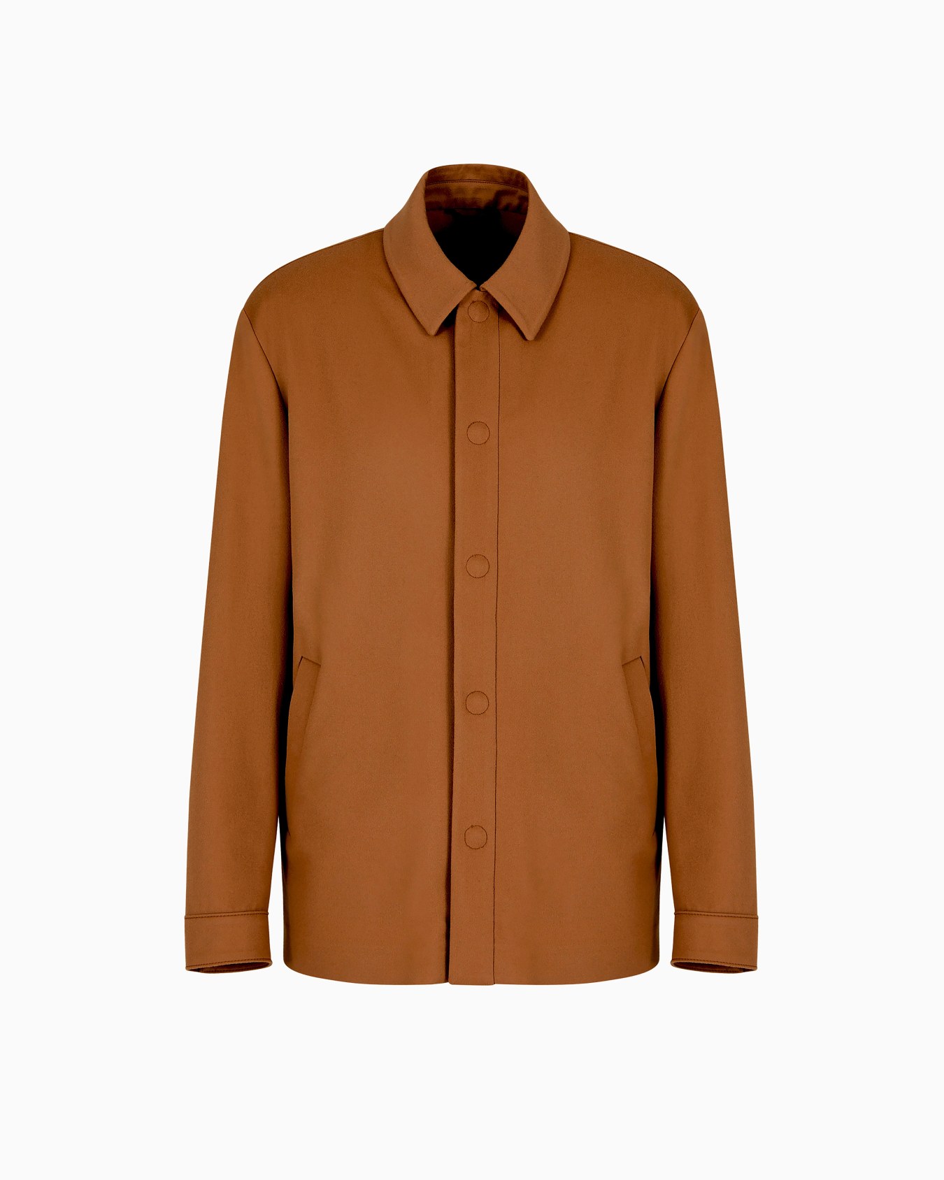 Giorgio Armani Vicuña Giacca camicia in panno leggero di pura vicuña Slide 0