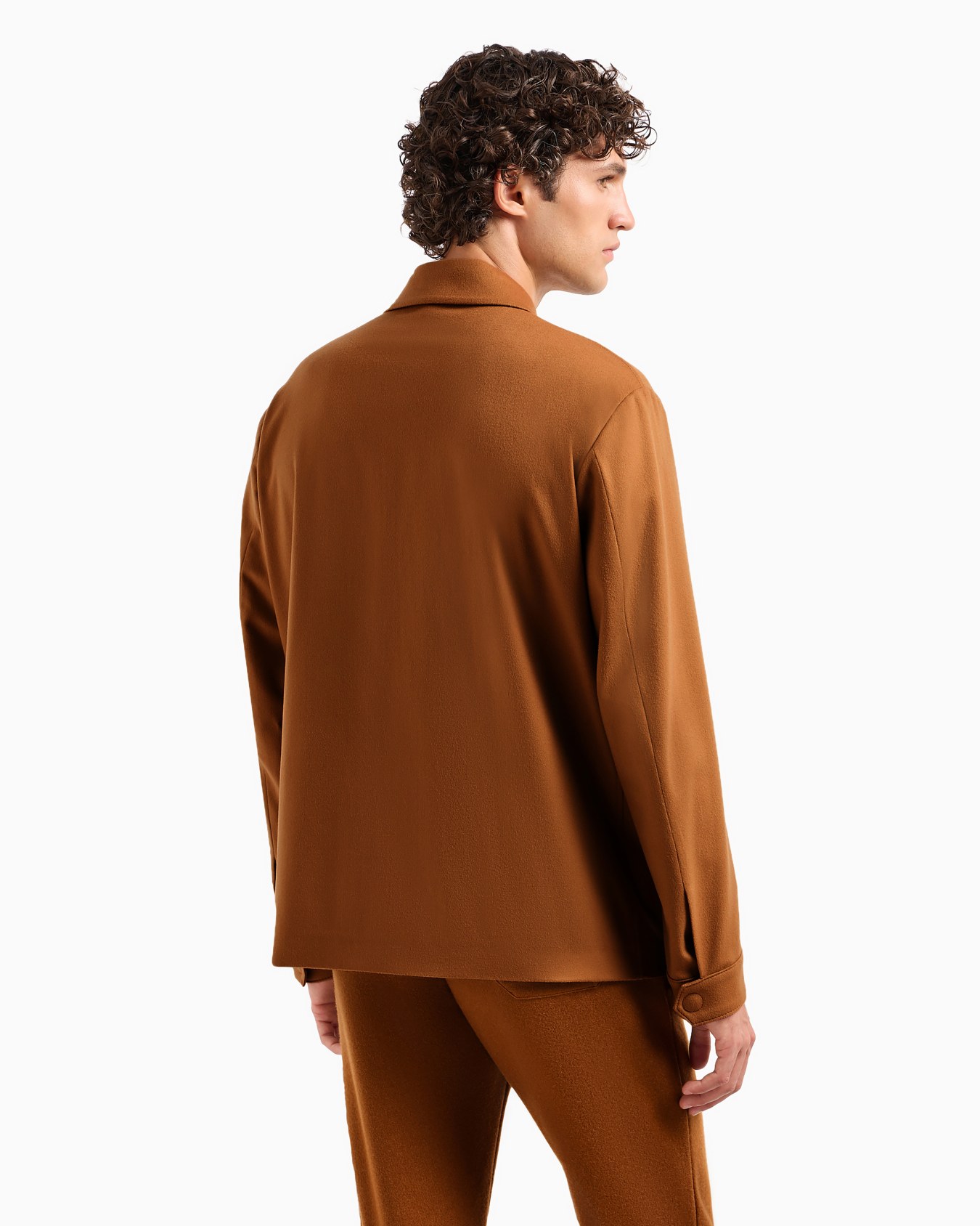 Giorgio Armani Vicuña Giacca camicia in panno leggero di pura vicuña Slide 2