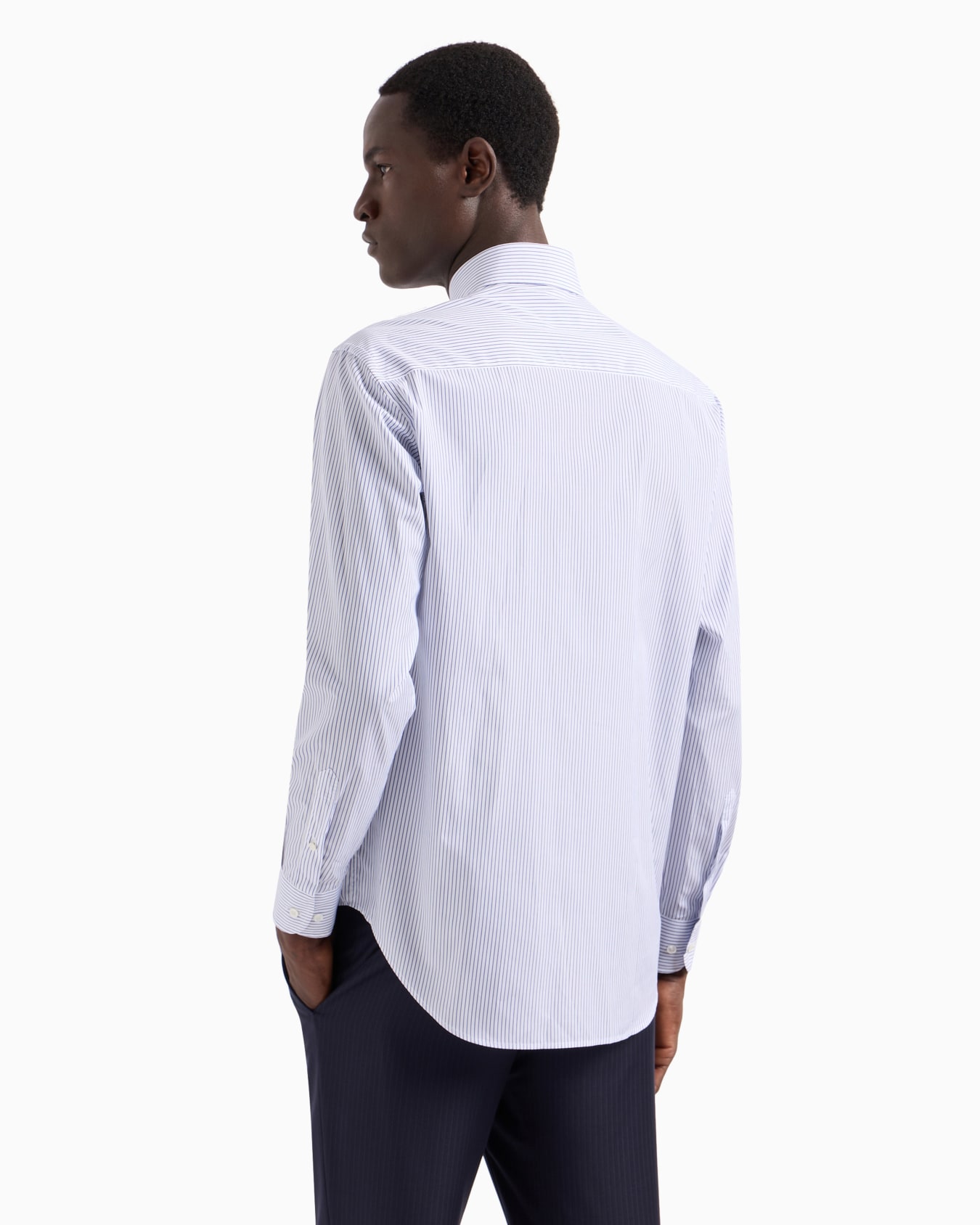 Regular-fit shirt in striped cotton Slide 2