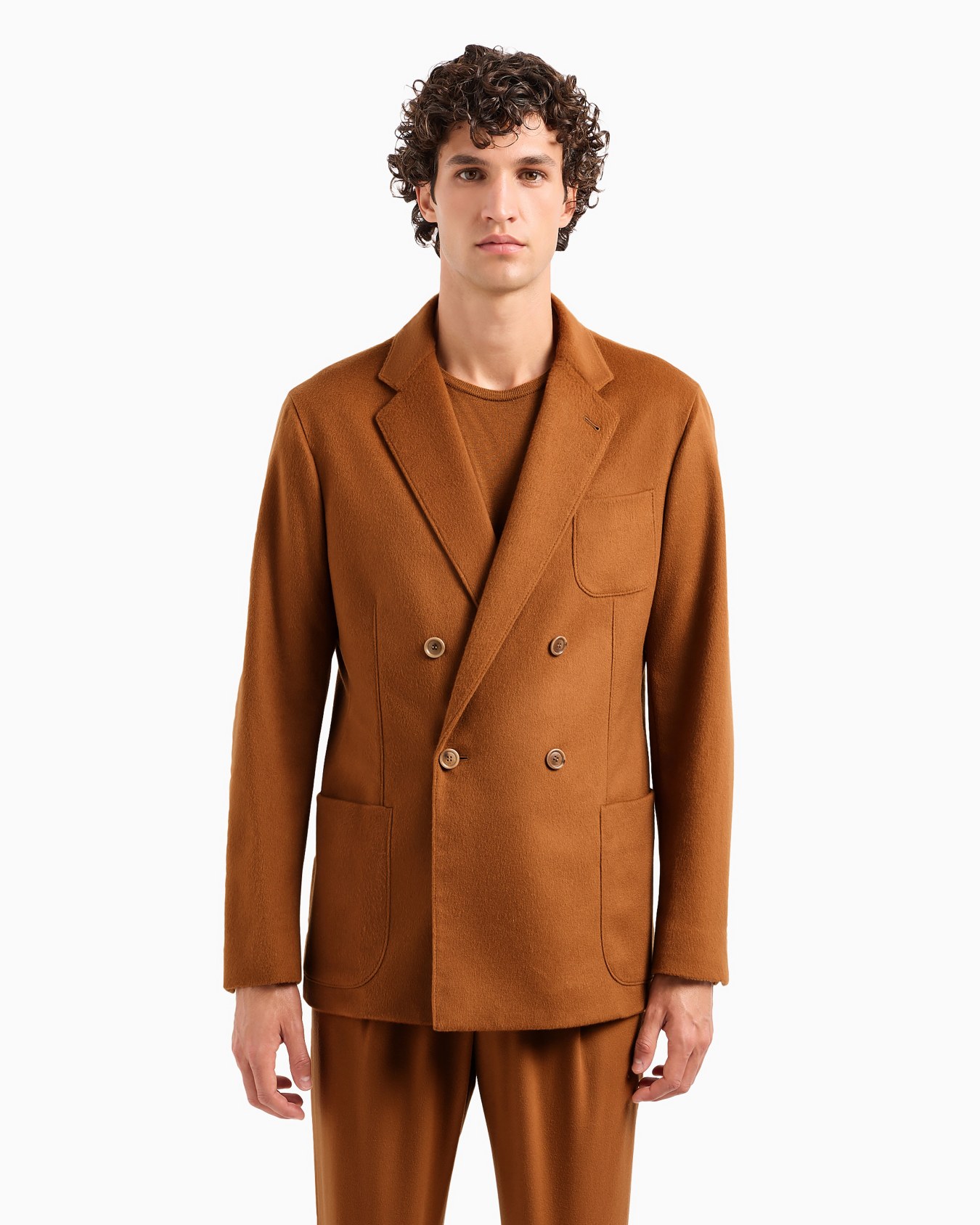 Giorgio Armani Vicuña Giacca doppiopetto in panno leggero di pura vicuña Slide 3