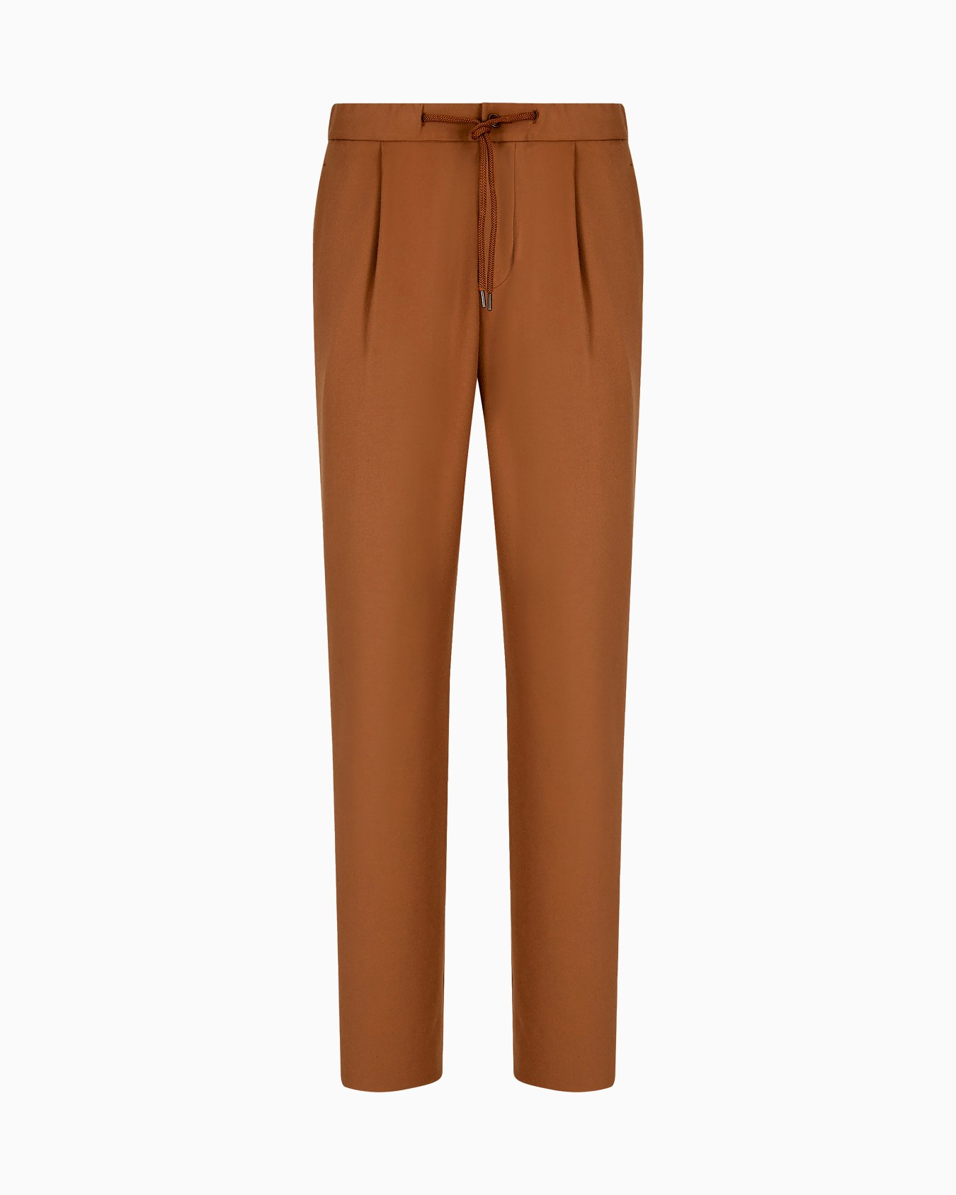 Giorgio Armani Vicuña one-pleat trousers in pure vicuña chevron fabric Diapositiva 0