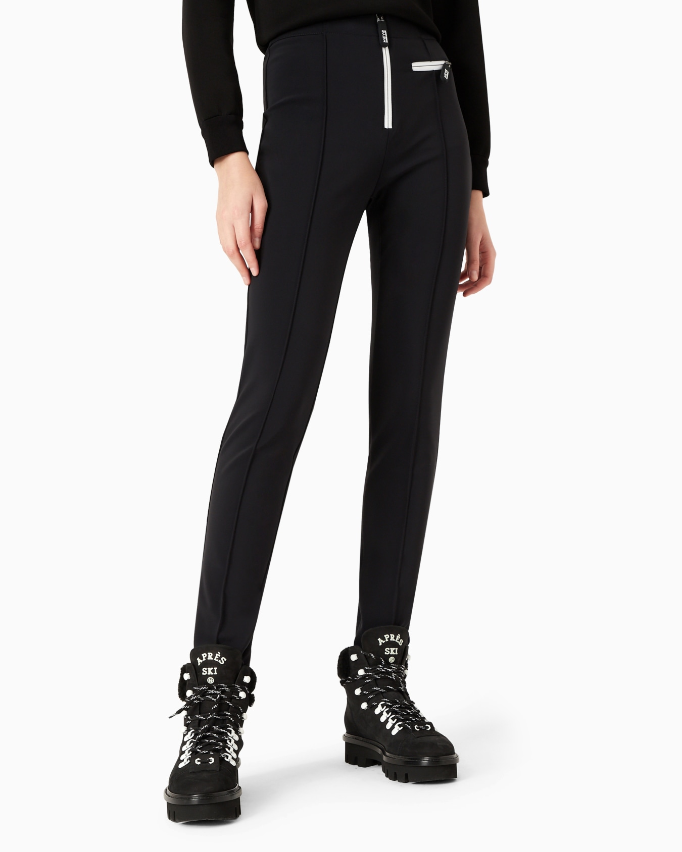 Giorgio Armani Neve technical stretch ski leggings with stirrups Slide 1