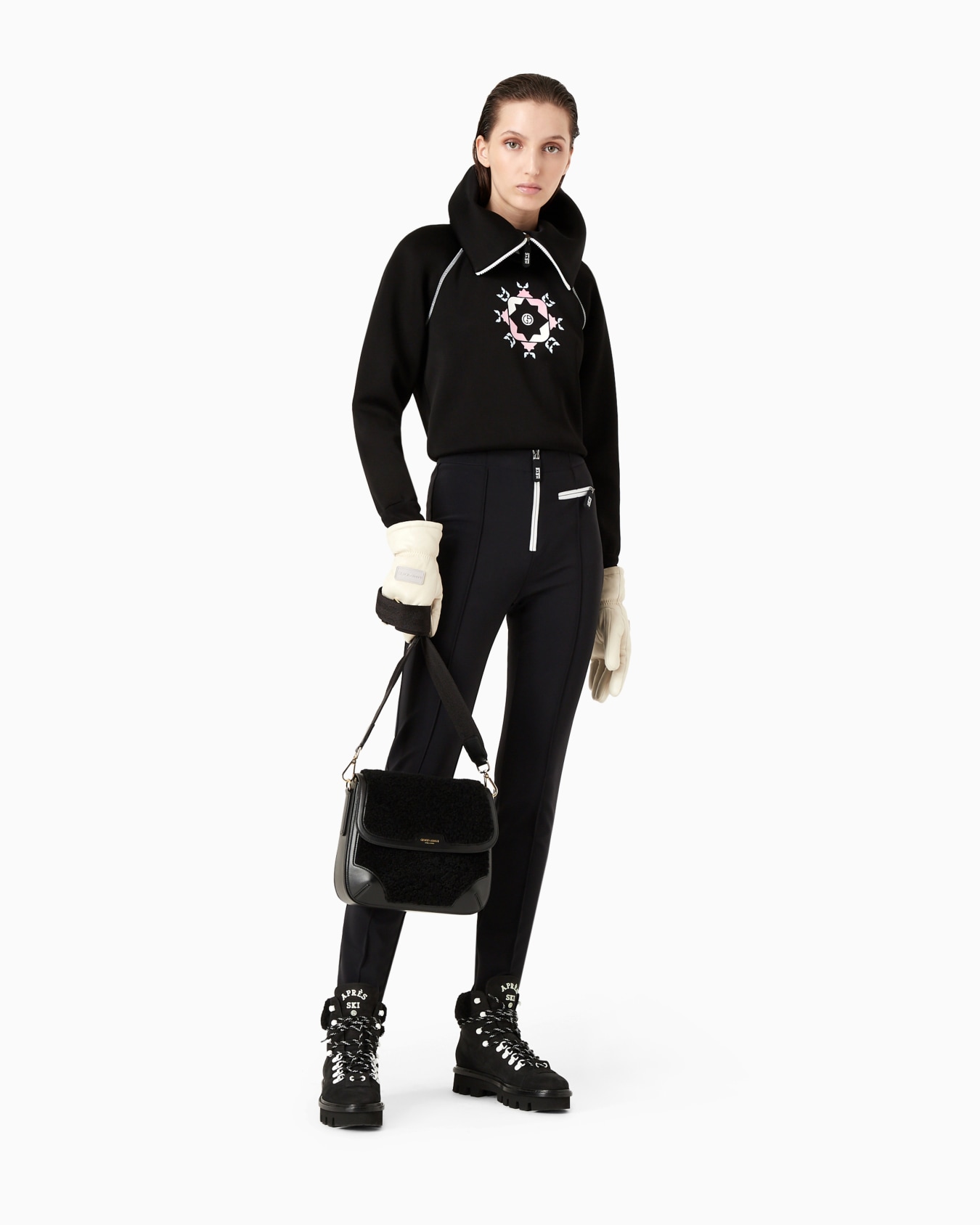 Giorgio Armani Neve technical stretch ski leggings with stirrups Slide 3
