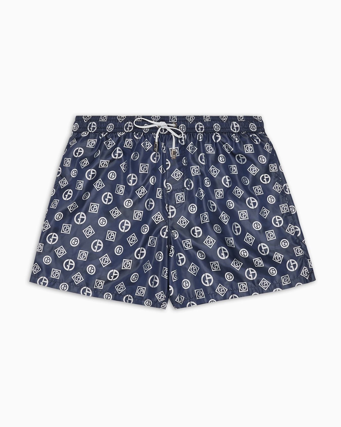 Costume da bagno boxer in tessuto jacquard logo all-over Slide 0