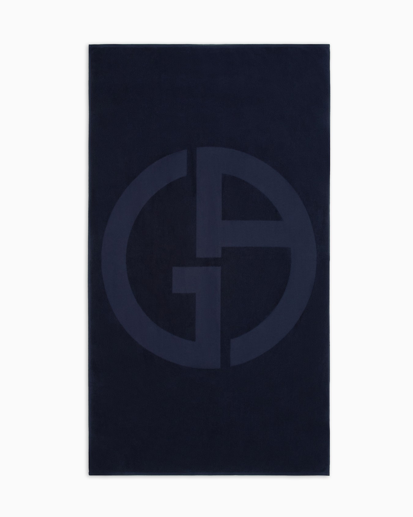 Cotton beach towel with jacquard logo Slide 0