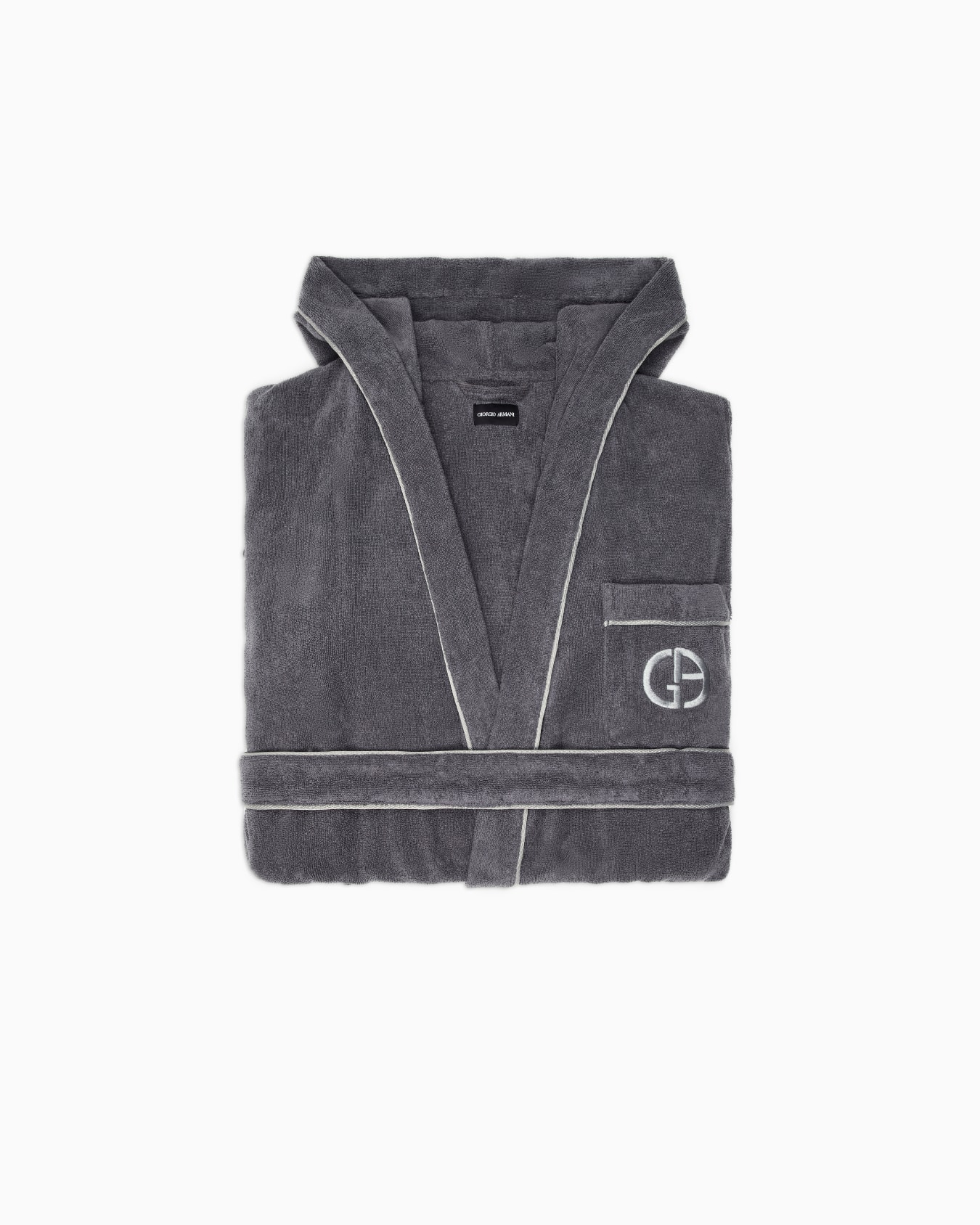 Cotton terry bathrobe Slide 3