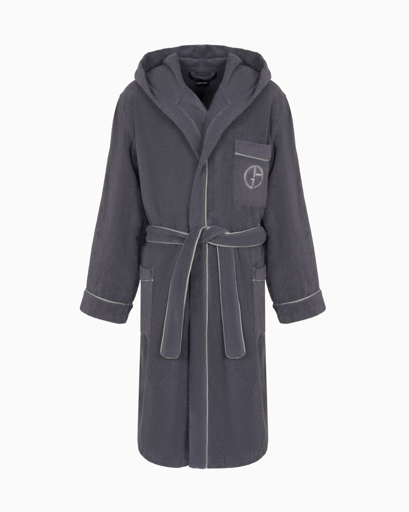 Cotton terry bathrobe Slide 0