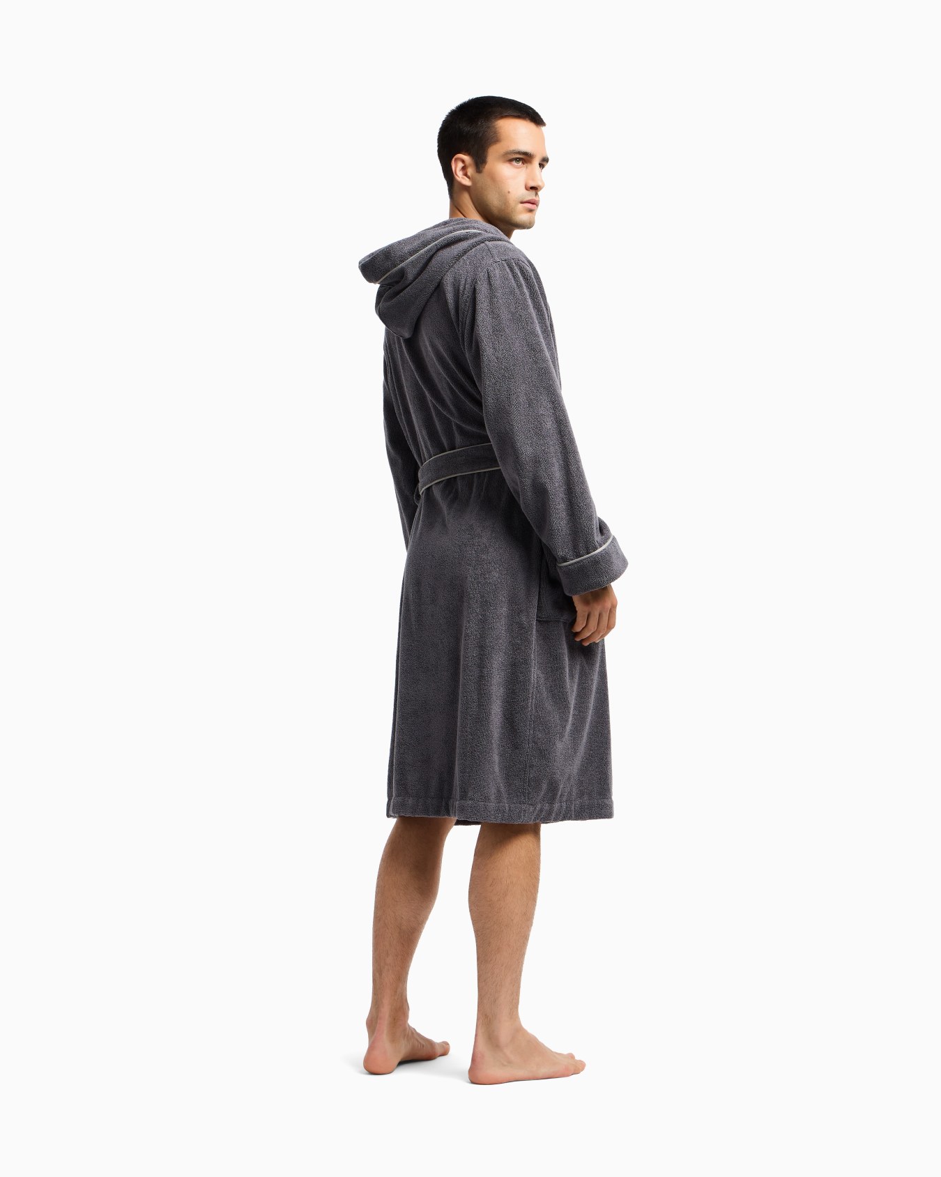 Cotton terry bathrobe Slide 2