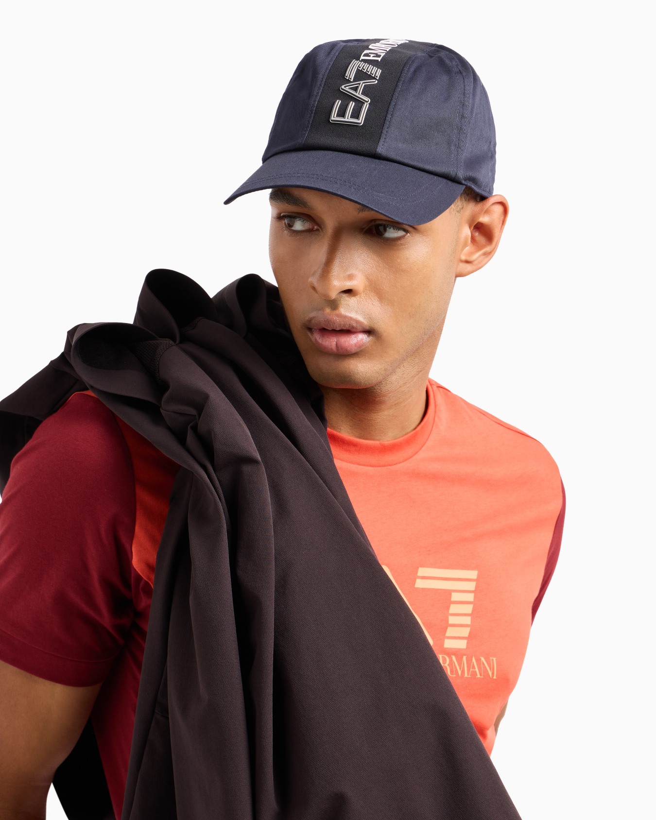 Cotton baseball cap with logo tape Slide 3