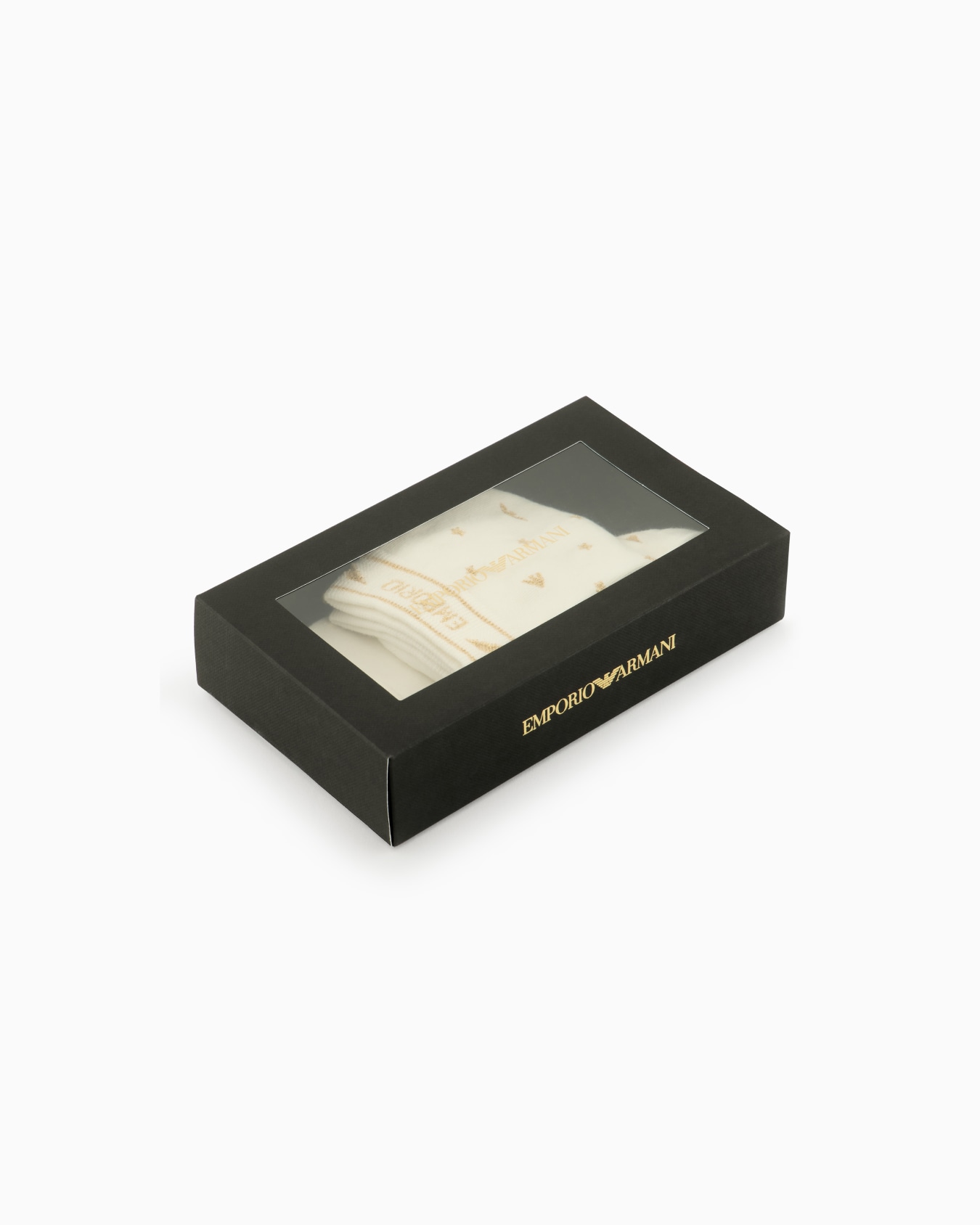 Gift set of two pairs of lurex jacquard logo socks Slide 2