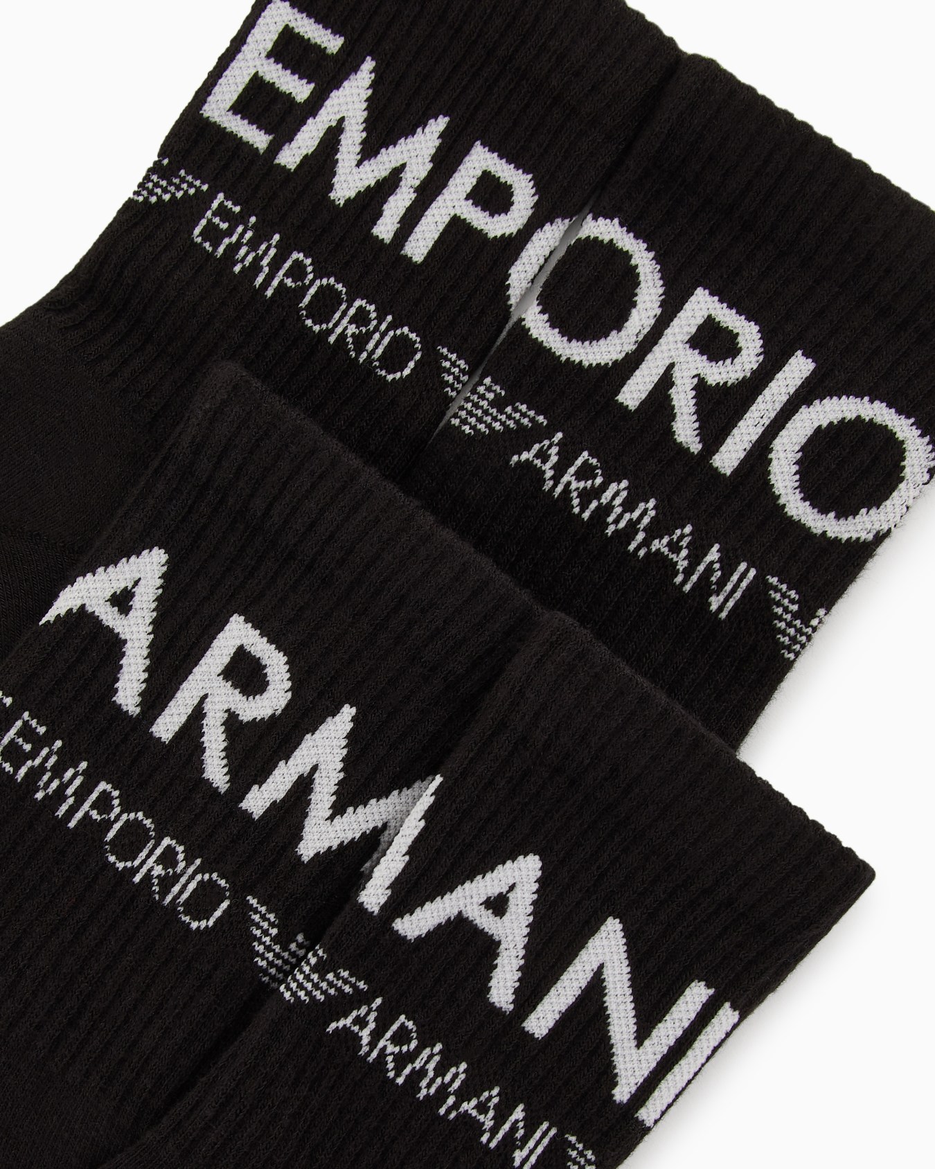Two-pack of terry socks with athletic jacquard logo Slide 1