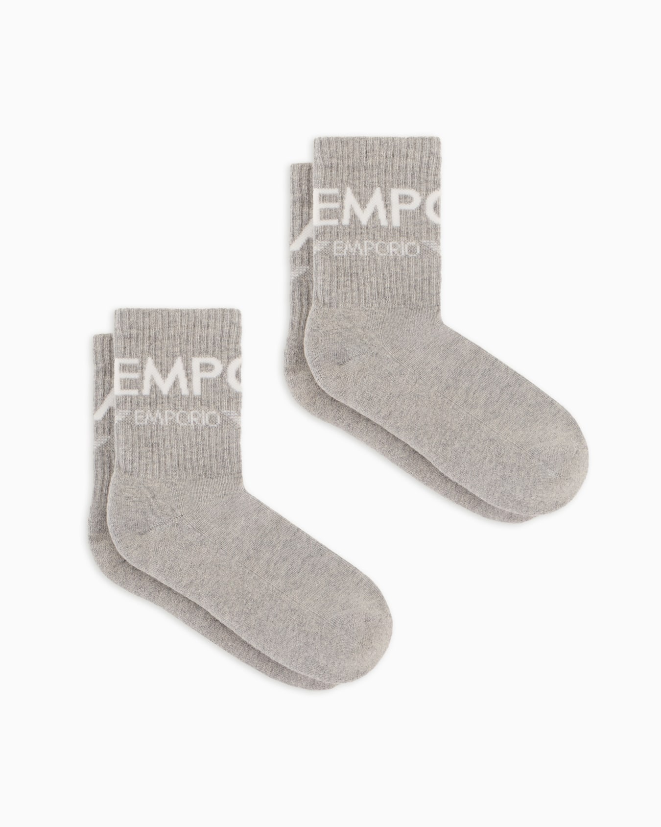Two-pack of terry socks with athletic jacquard logo Slide 0