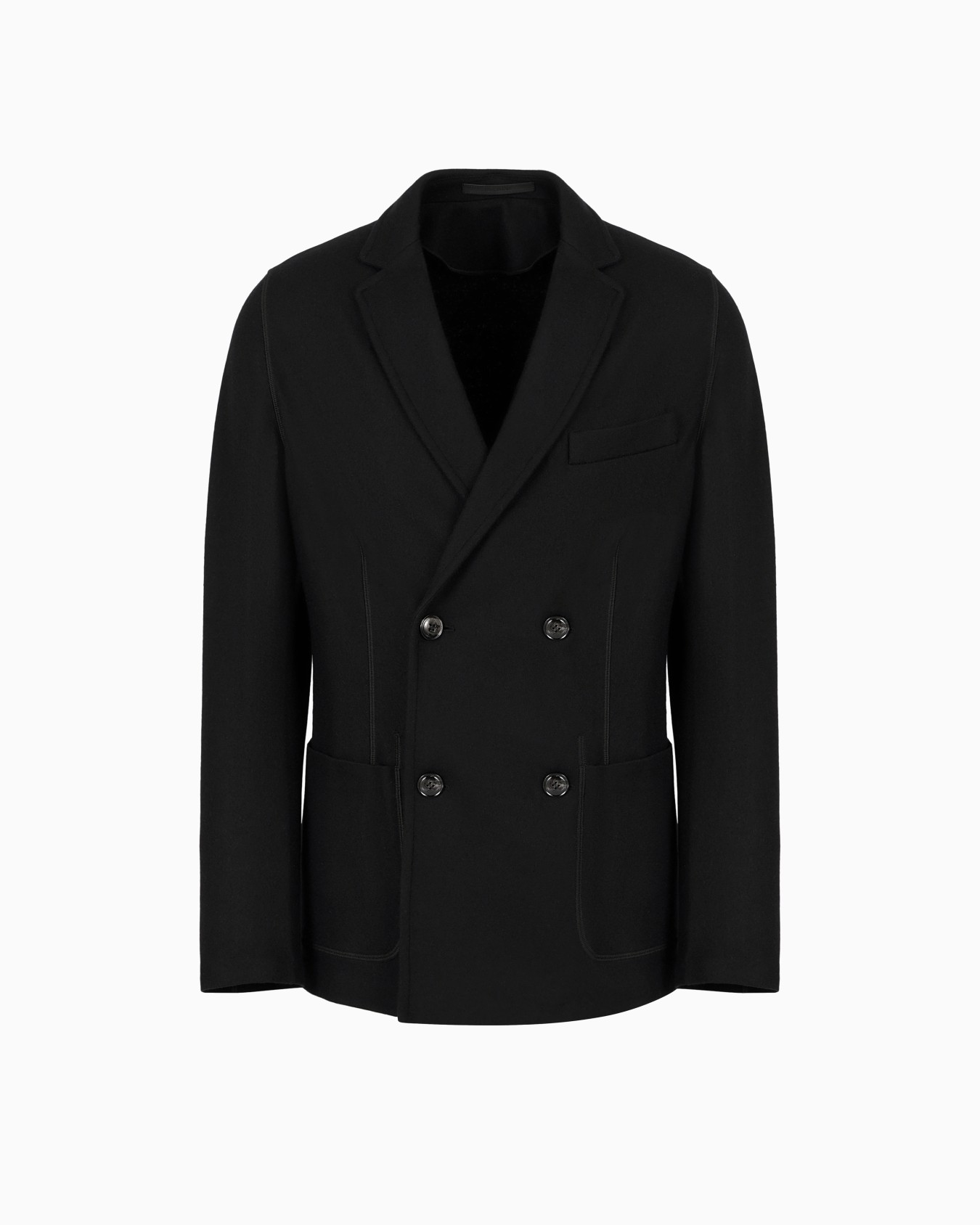 Veste croisée Icon en interlock de cachemire foulé Diapositive 0