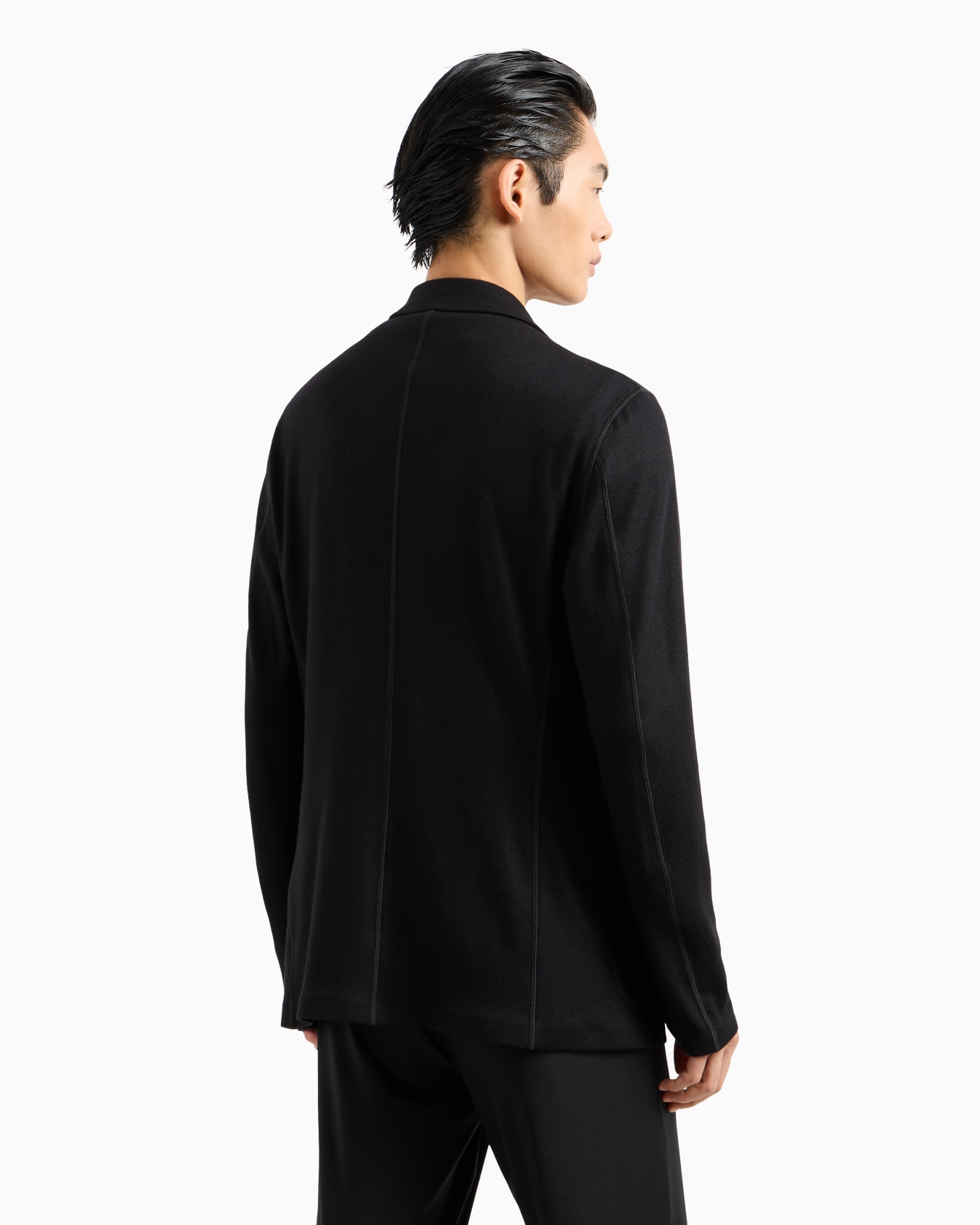 Veste croisée Icon en interlock de cachemire foulé Diapositive 2