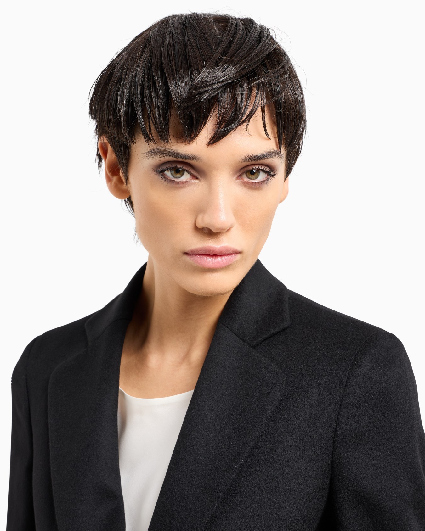 Single-breasted jacket in virgin wool and cashmere Slide 4