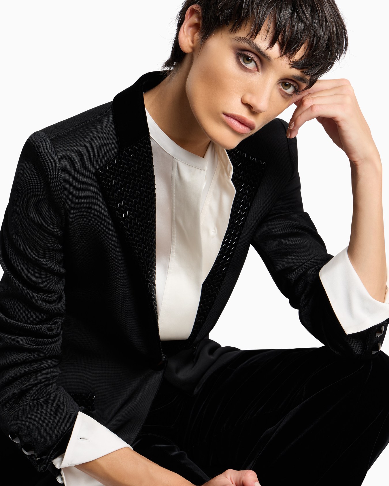Camicia in charmeuse di seta Slide 5