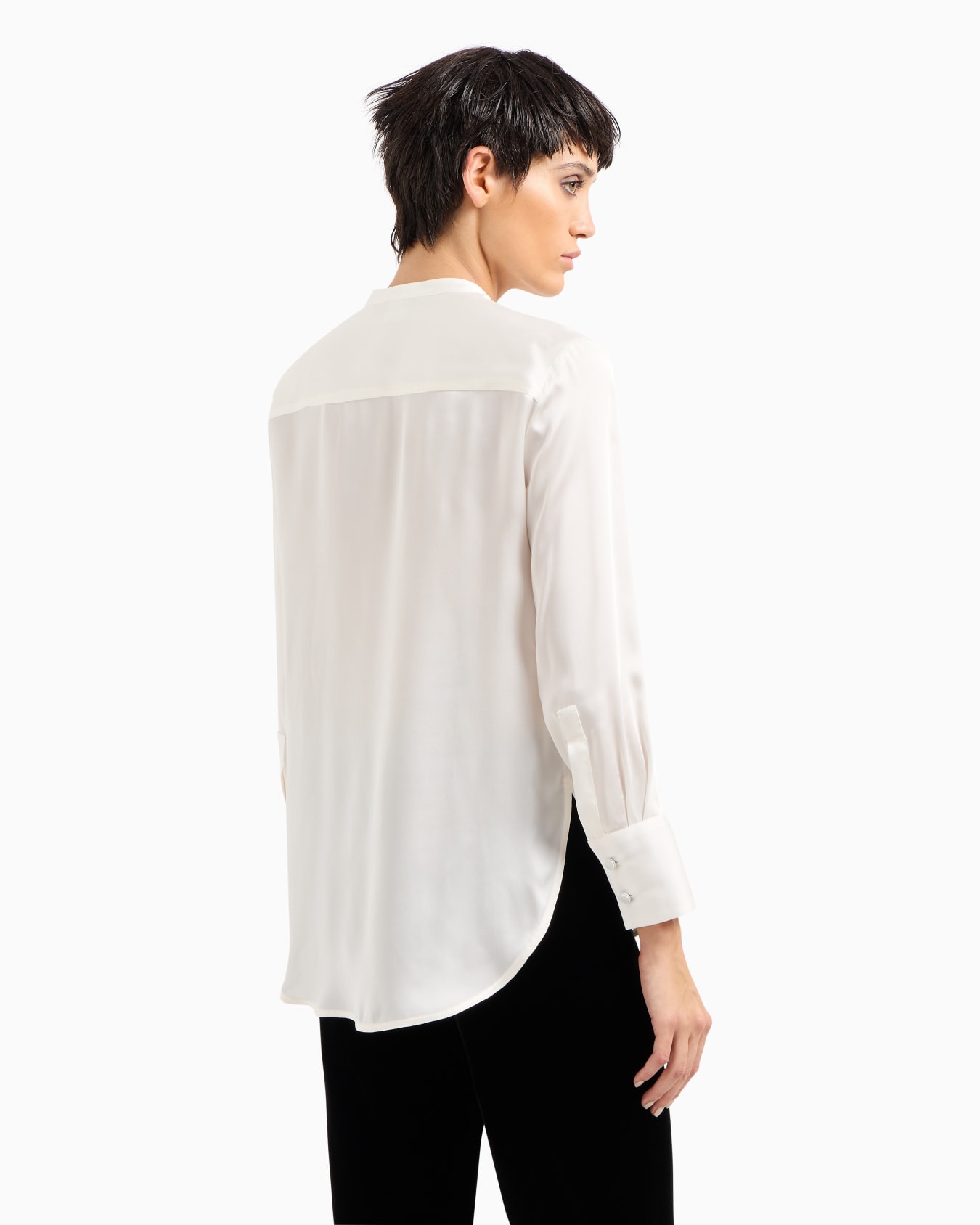 Camicia in charmeuse di seta Slide 2